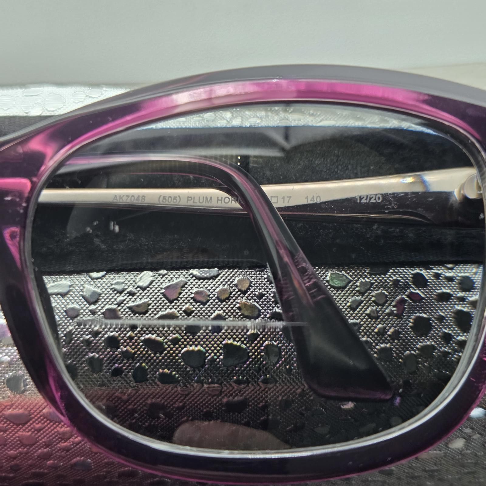 Designer Anne Klein AK7048 Sunglasses FRAMES ONLY 55-17-140 Plum Horn Size ONE SIZE - 4 Thumbnail
