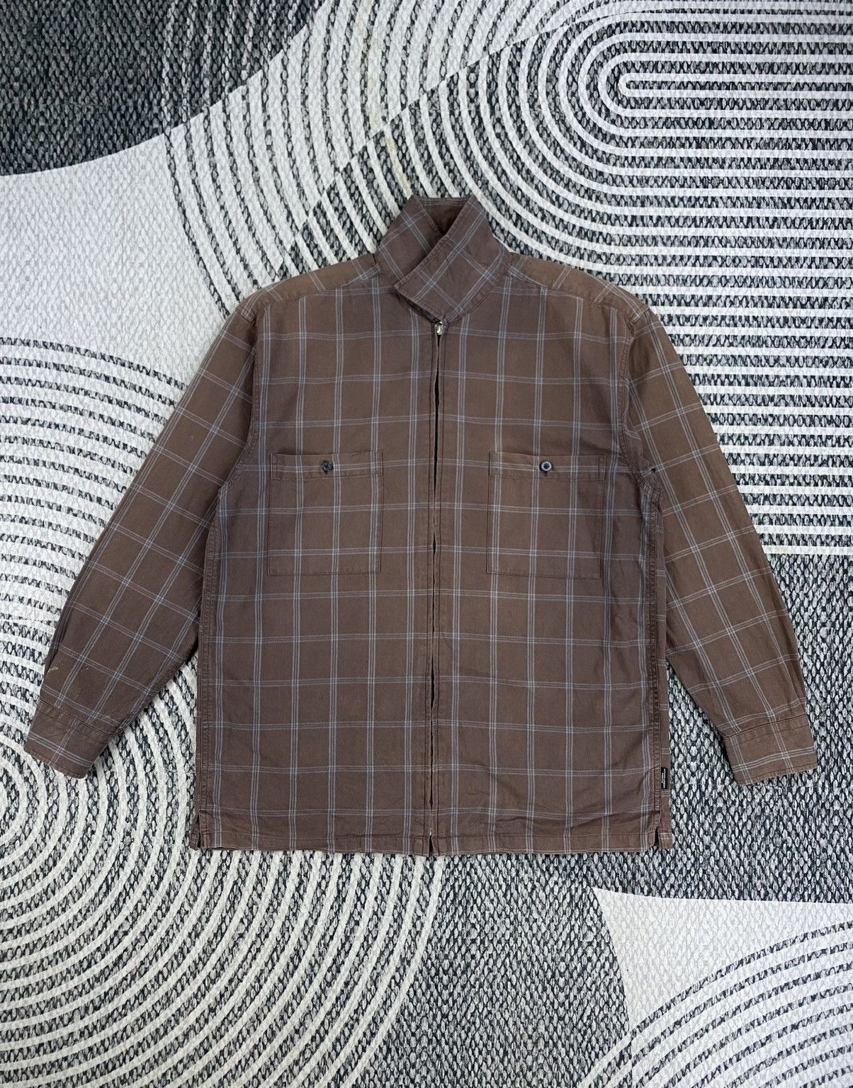 Michiko Koshino London Vtg Michiko Koshino London Brown Plaid Zip-Up Jacket Size US M / EU 48-50 / 2 - 6 Thumbnail
