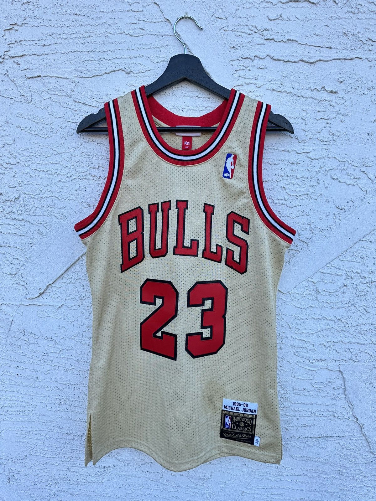 image of Mitchell & Ness Michael Jordan Chicago Bulls Gold Nba Jersey, Men's (Size Small)