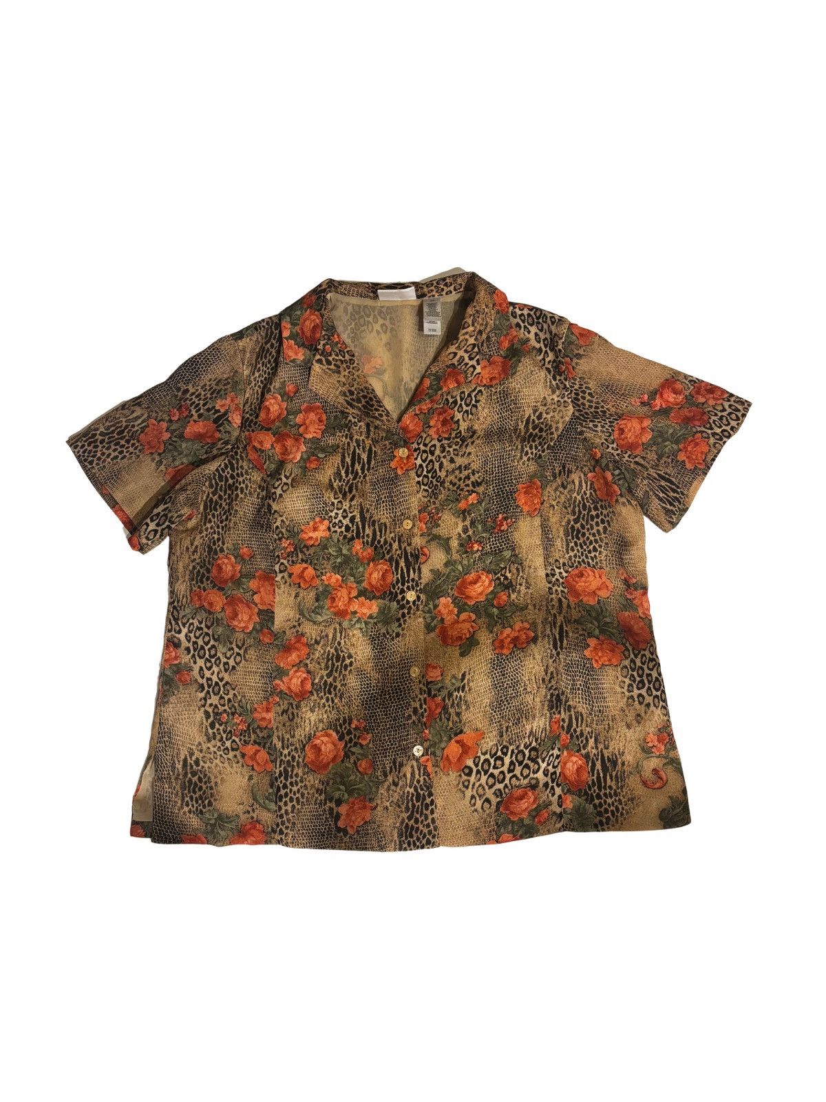 Liz Claiborne Women’s short sleeve Blouse.wt1883 Size XL / US 12-14 / IT 48-50 - 9 Thumbnail