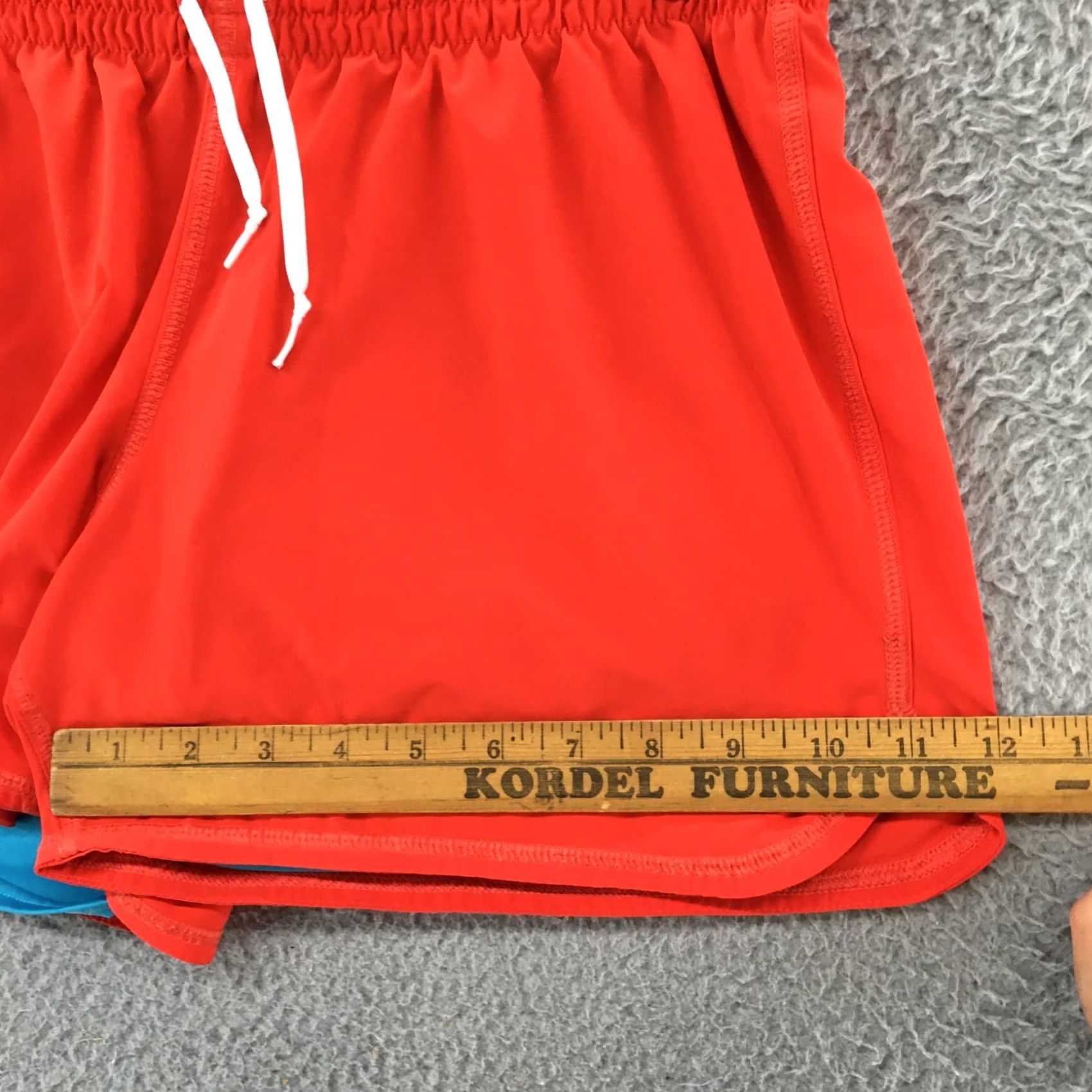 Nike Nike Dri-Fit Athletic Shorts Womens S Orange Red Mid Rise Elastic Waist Size 28" / US 6 / IT 42 - 3 Thumbnail