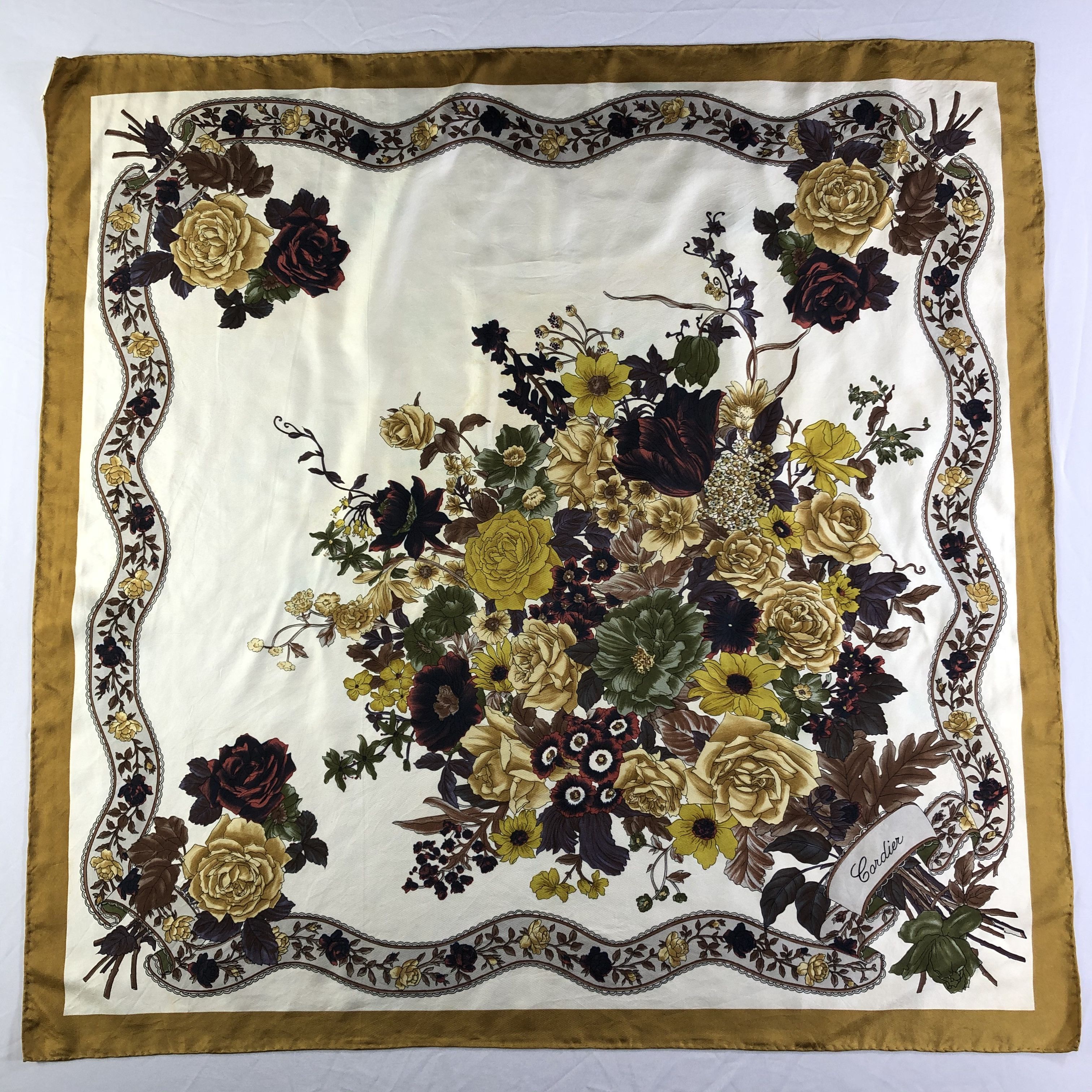 Vintage Vintage Cordier Silk Scarf Size ONE SIZE - 2 Thumbnail