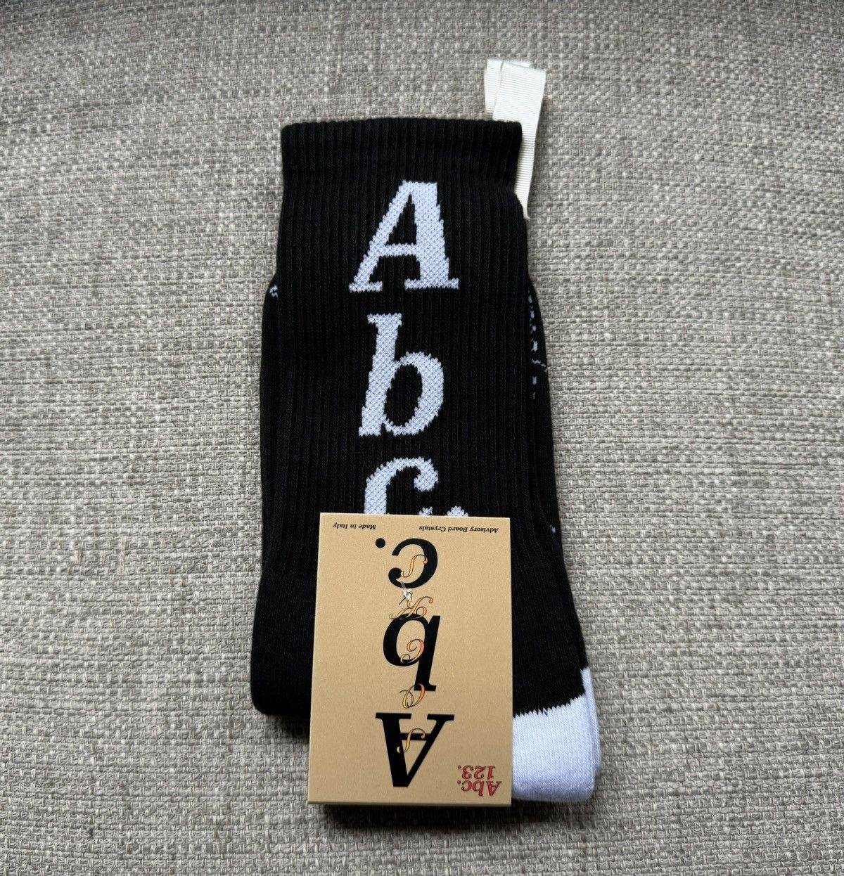 Advisory Board Crystals ITALY MADE ABC Socks Black White ABC. 123 Size ONE SIZE - 1 Thumbnail