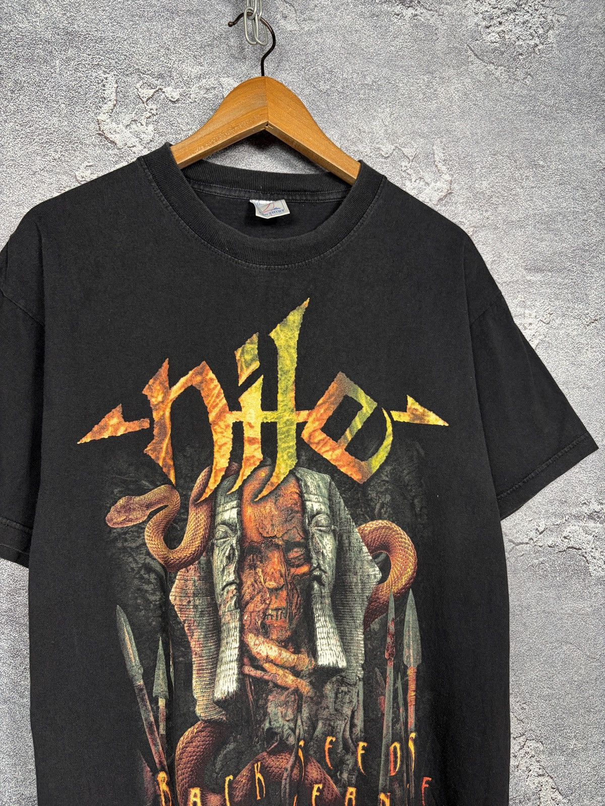 Band Tees Vintage 2001 Nile Back Seeds Of Vengeance Death Metal Tshirt Size US L / EU 52-54 / 3 - 8 Thumbnail