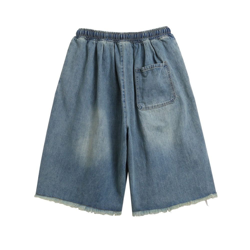 Vintage Punk street raw edge washed distressed ripped denim shorts Size US 32 / EU 48 - 2 Thumbnail