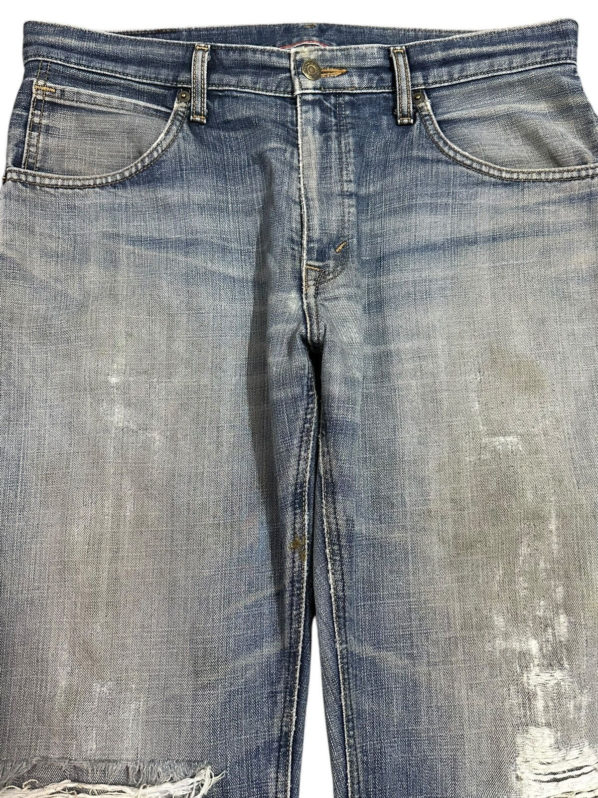 Edwin Edwin XV Exclusive Vintage Blue Faded Wash Distressed Jeans Size US 35 - 3 Thumbnail