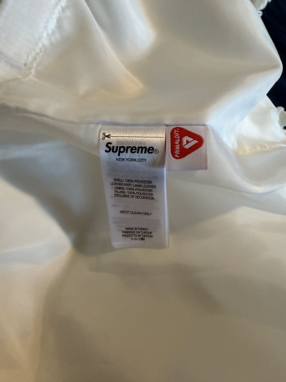 Supreme Supreme Leather Yoke Puffer Jacket 'White' Size US M / EU 48-50 / 2 - 5 Thumbnail