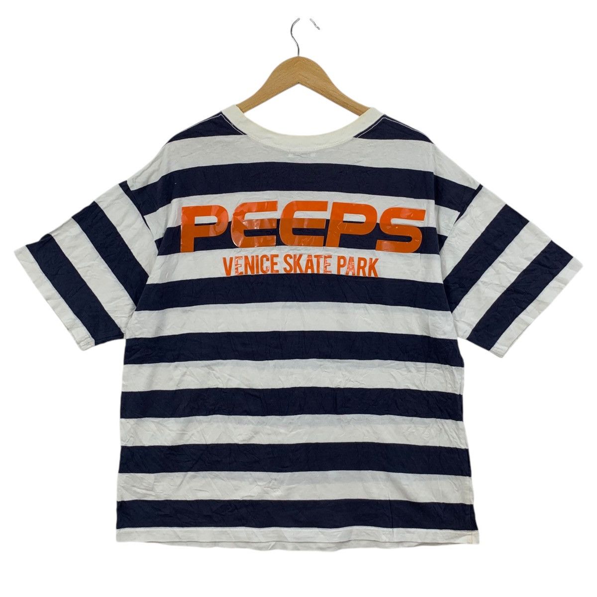 Other GYDA PEEPS VENICE Skate Park Striped Baggy Tee Shirt Size XL / US 12-14 / IT 48-50 - 3 Thumbnail