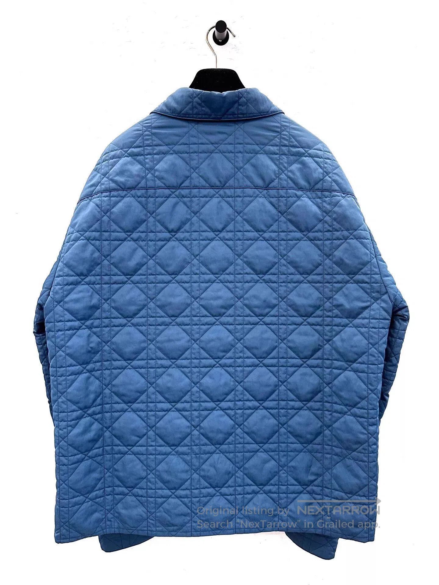 Dior Blue Quilted Button-Up Shirt. Size US M / EU 48-50 / 2 - 3 Thumbnail