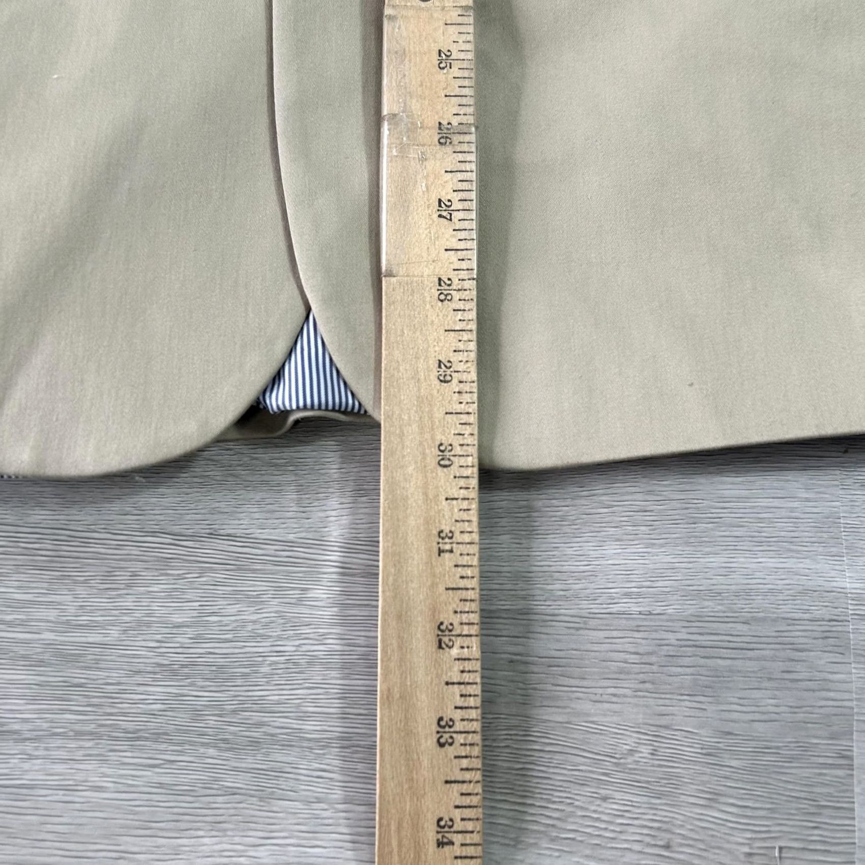 Apt. 9 Apt 9 Suit Jacket Mens 40 Beige Cotton Polyester Spandex Extra-Slim Fit Regular Notch Lapel Four-Button 2 Piece Formal Business Wedding Capable Spring Size 40R - 7 Thumbnail