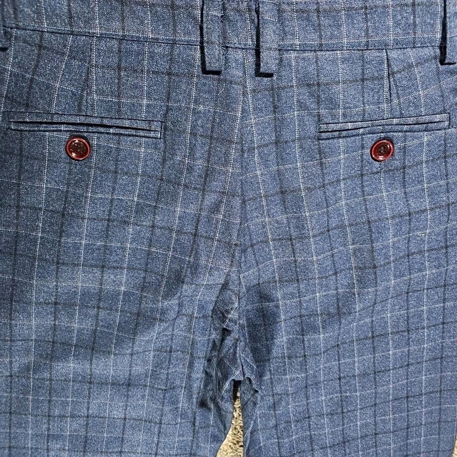 The Unbranded Brand Plaid Windowpane Dress Pants 31x29 Size US 36 / EU 52 - 6 Thumbnail