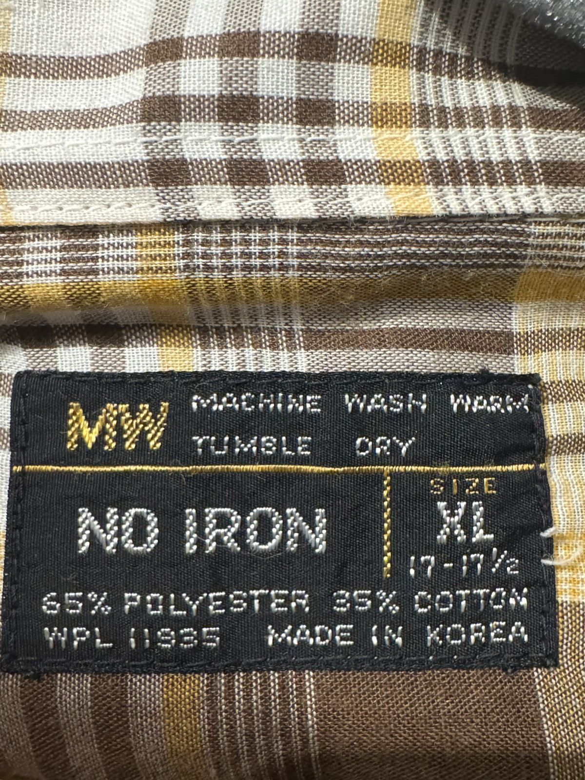 Vintage Men’s 1970’s Plaid Shirt Size US XL / EU 56 / 4 - 5 Thumbnail