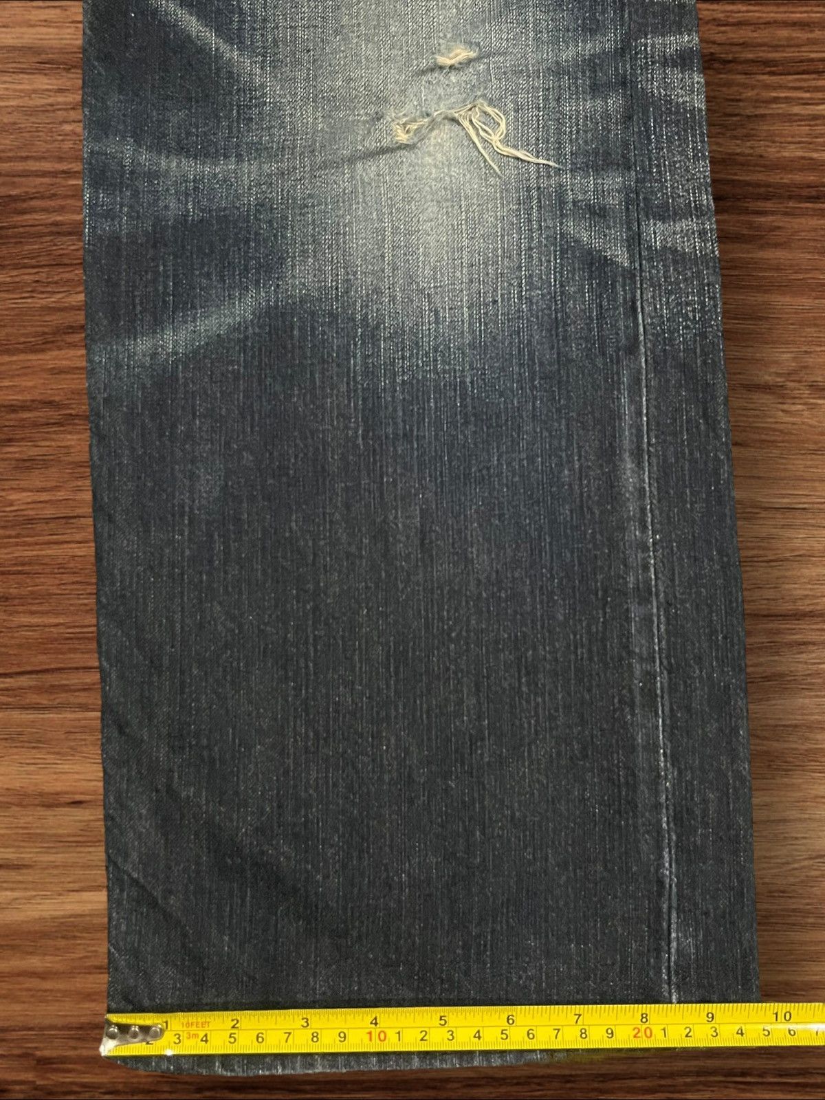 Edwin ⚡️Baggy⚡️Edwin Exclusive Vintage XV Distressed Dark Wash Jeans Size US 36 / EU 52 - 16 Thumbnail