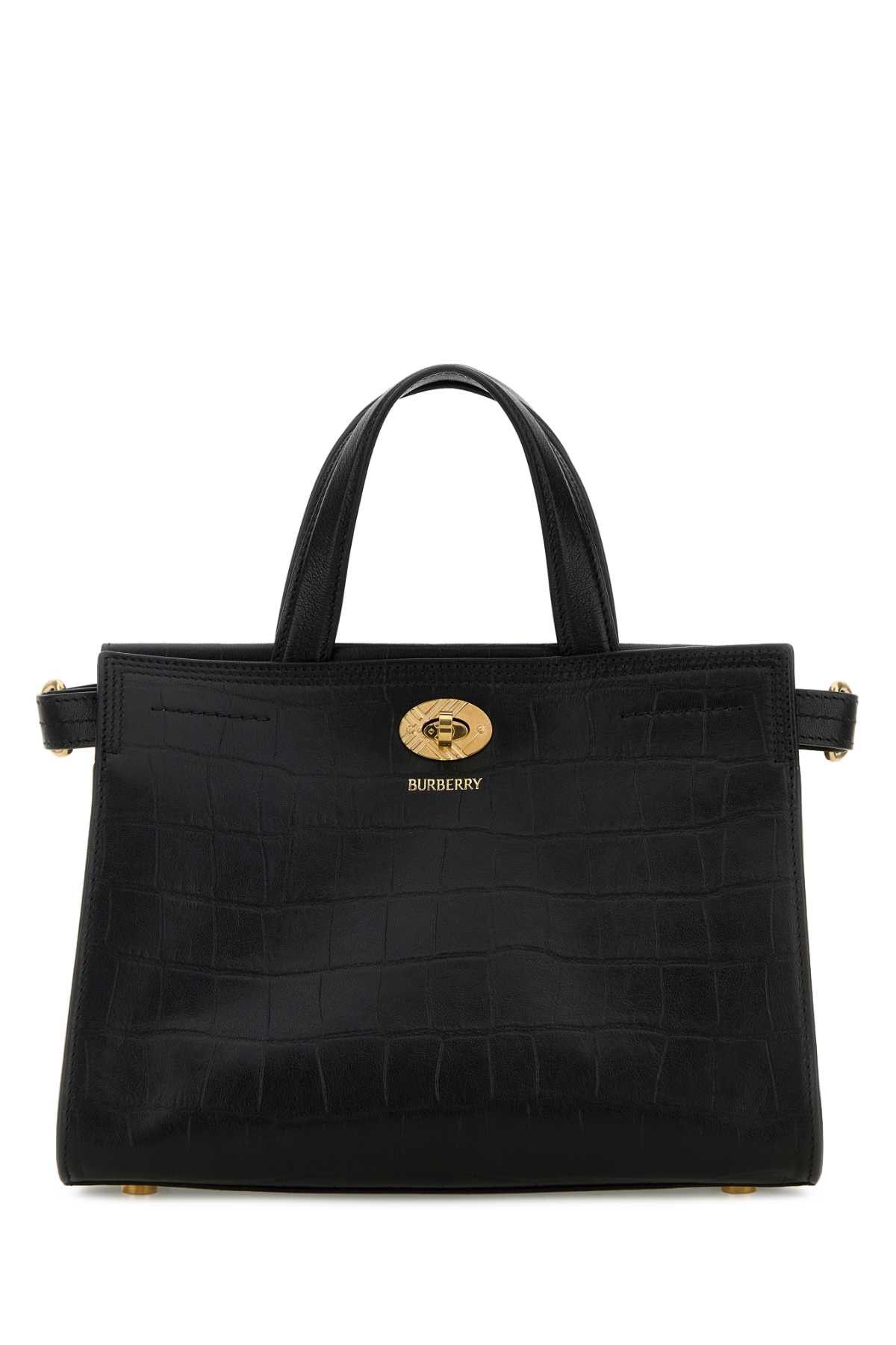 Burberry Black Leather Mini Cotswolds Handbag Size ONE SIZE - 1 Thumbnail