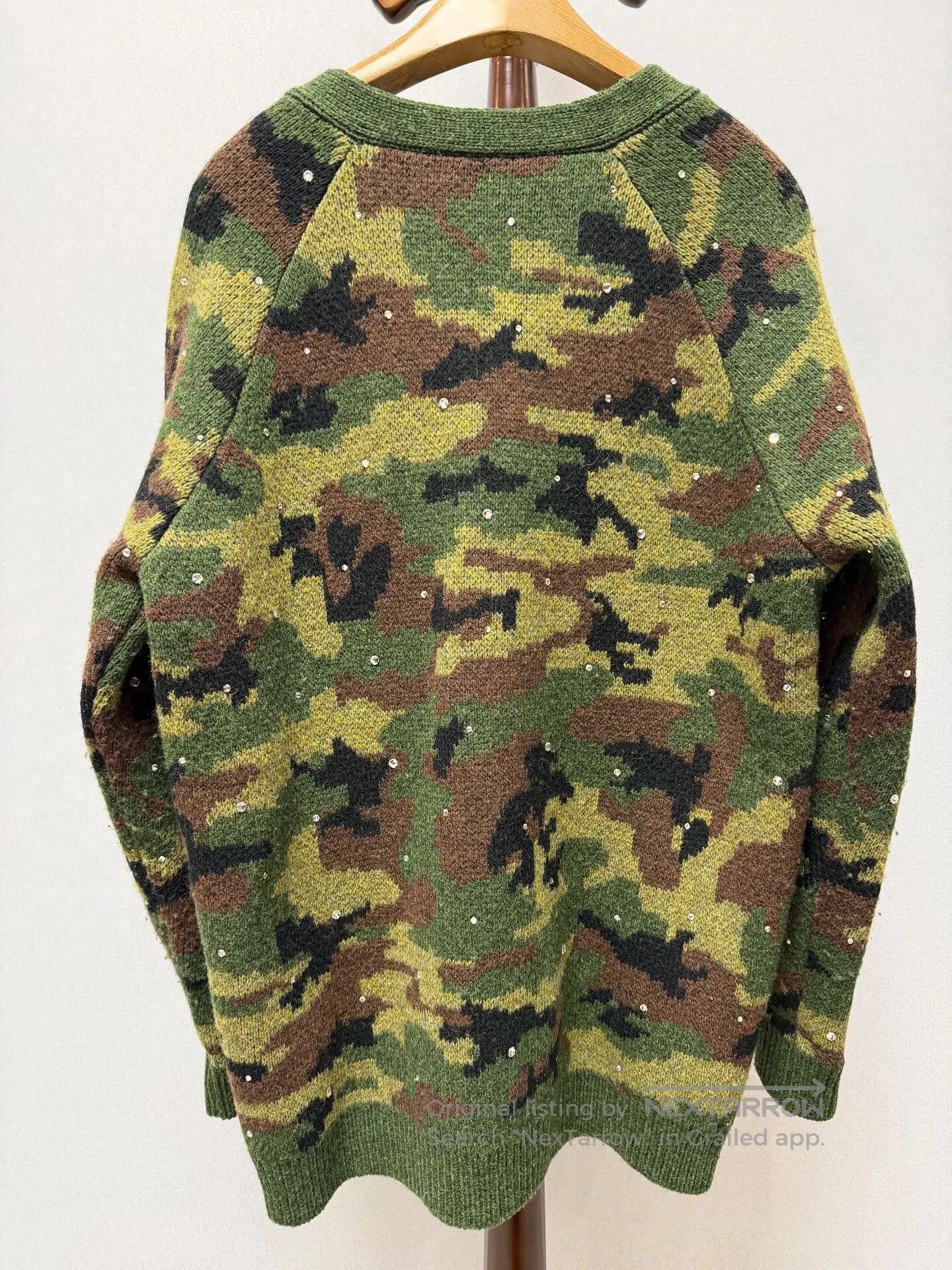 Miu Miu Miu Miu Camouflage Diamond Wool Cardigan. Size S / US 4 / IT 40 - 2 Thumbnail