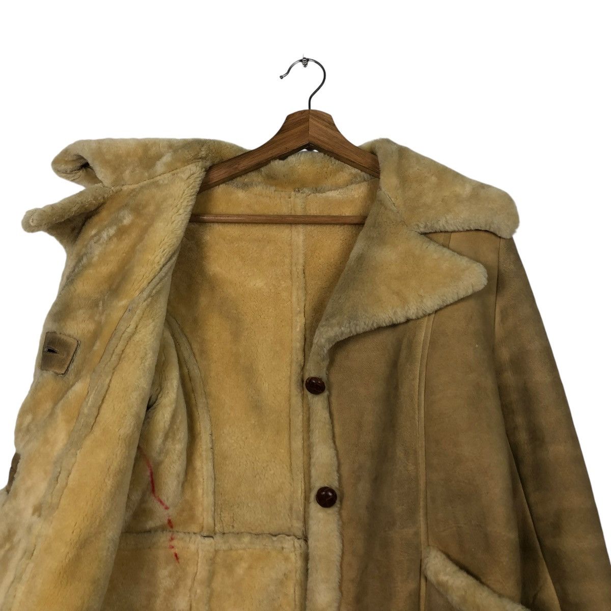 Vintage 🔥VINTAGE SHEARLING LEATHER JACKET MINK FUR BLANKET SCULLY Size US S / EU 44-46 / 1 - 14 Thumbnail