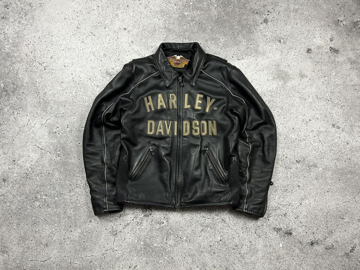 Harley Davidson × Vintage Harley Davidson Leather Jacket 100th anniversary Size US M / EU 48-50 / 2 - 1 Thumbnail