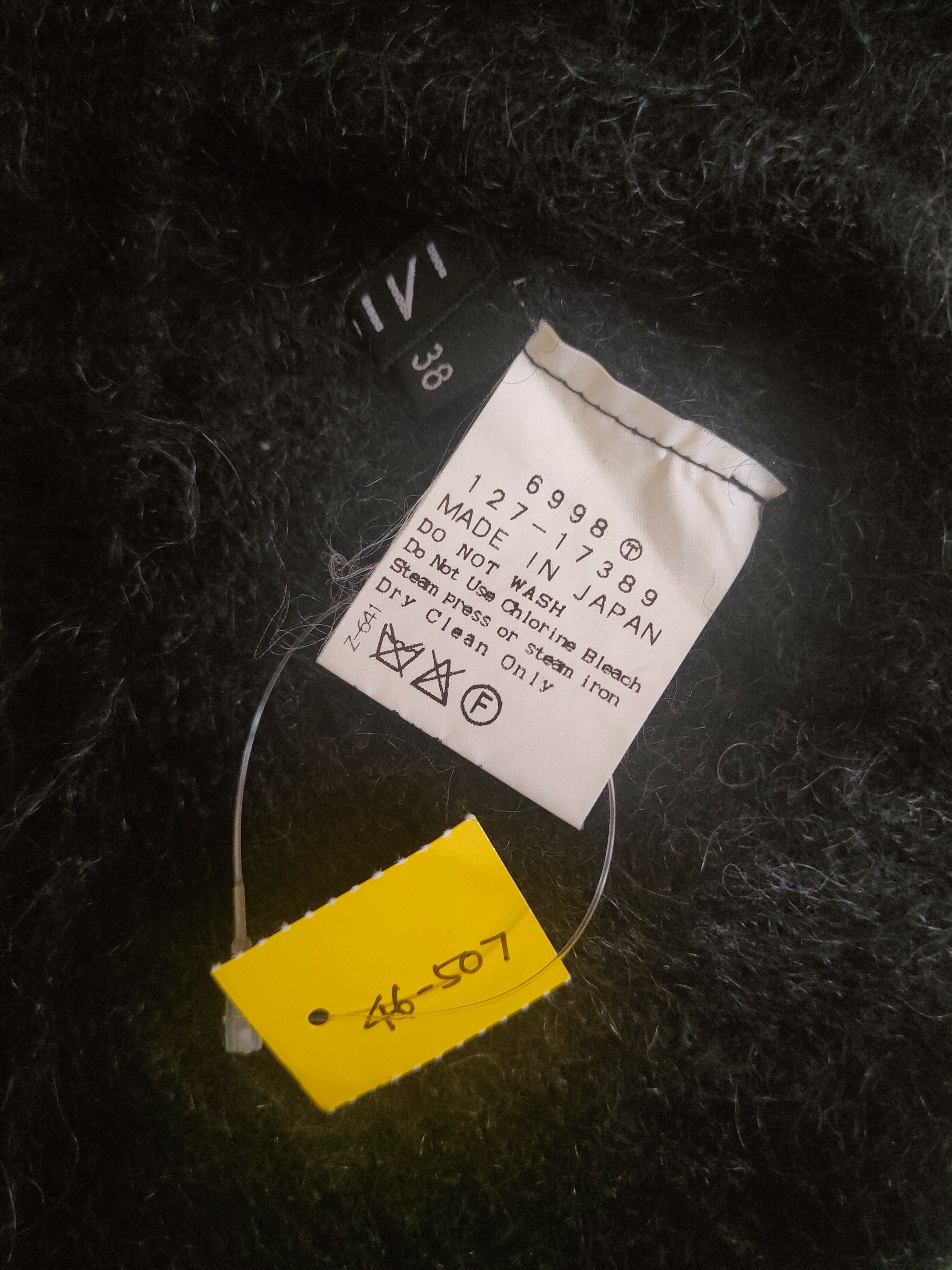 Japanese Brand DL Indivi Black Fur Mohair Knitwear #46-507 Size XS / US 0-2 / IT 36-38 - 13 Thumbnail