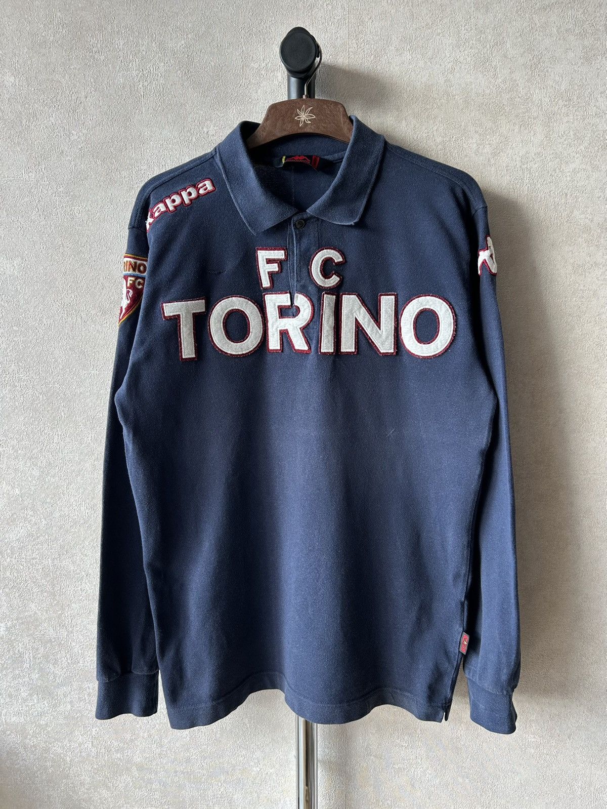 Kappa Y2K 2000s Kappa FC Torino Faded Long Sleeve Polo Size US M / EU 48-50 / 2 - 1 Thumbnail