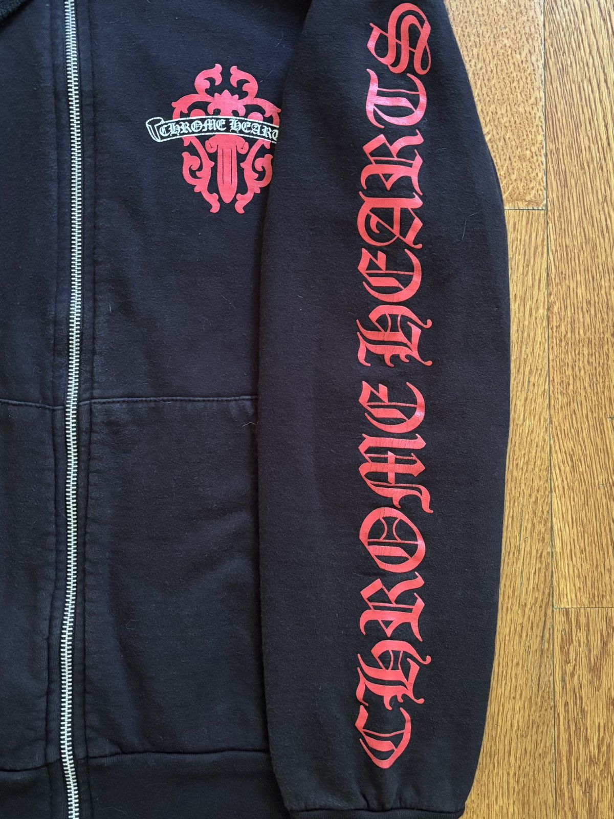 Chrome Hearts Chrome Hearts Dagger Zip Up Hoodie (Red) Size US M / EU 48-50 / 2 - 6 Thumbnail