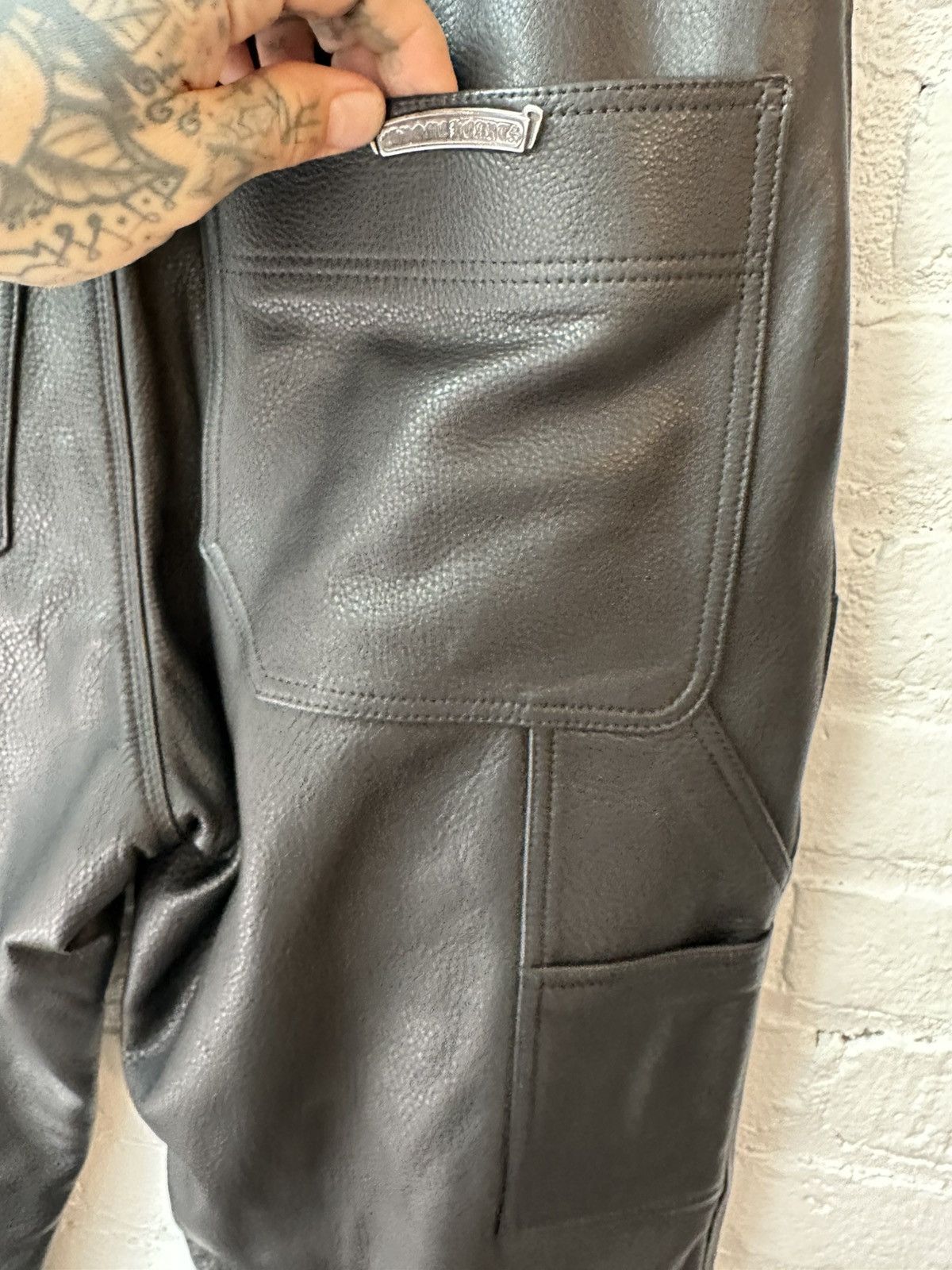Chrome Hearts Chrome Hearts NEW double knee carpenter jeans leather 32 Size US 32 / EU 48 - 7 Thumbnail