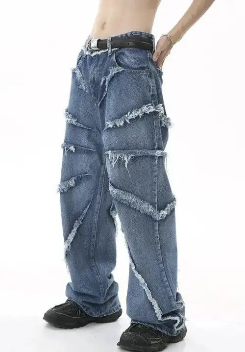 VIBE Raw edge wide-leg jeans with retro design Size US 32 / EU 48 - 2 Thumbnail