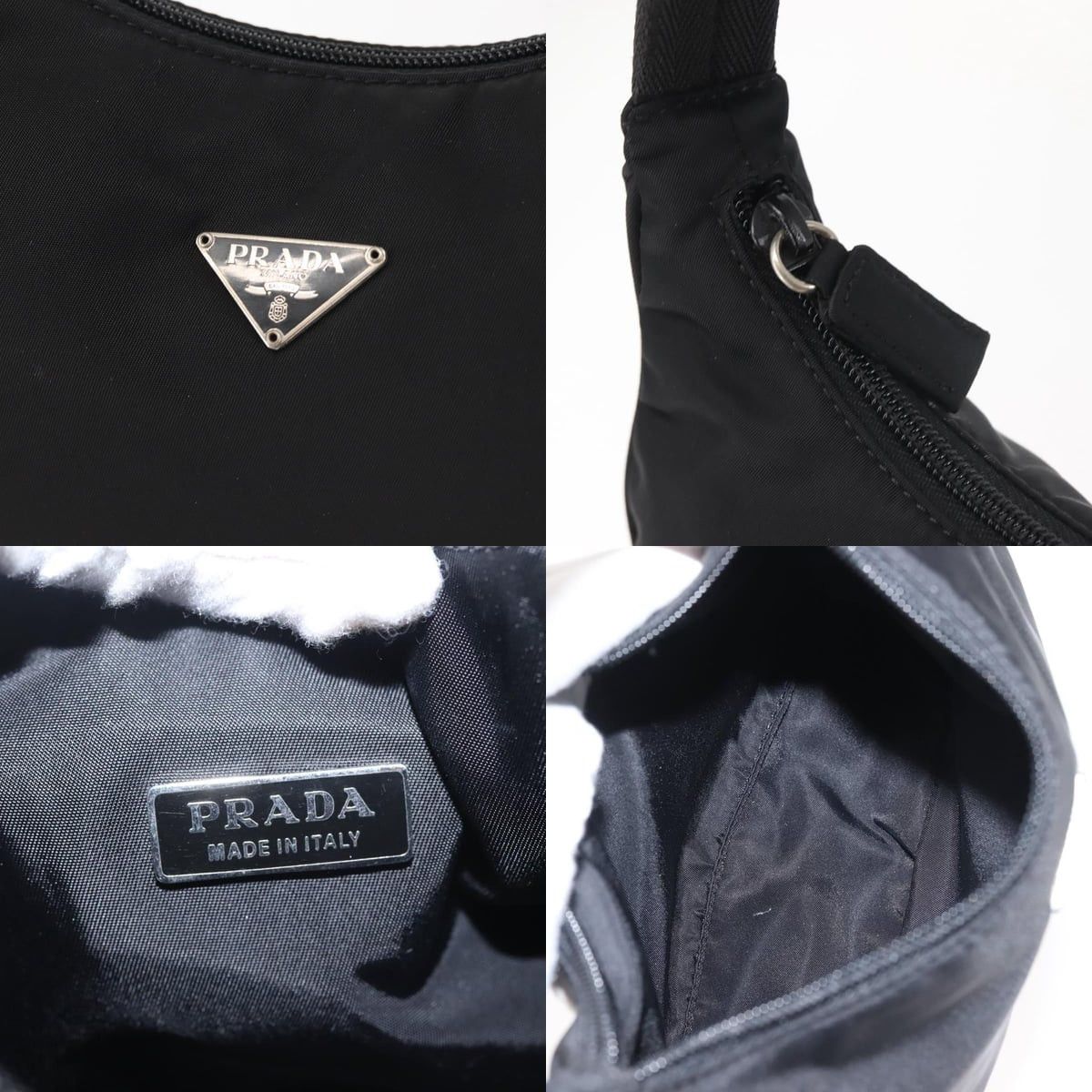 Prada PRADA Hand Bag Nylon Black Silver Size ONE SIZE - 11 Thumbnail