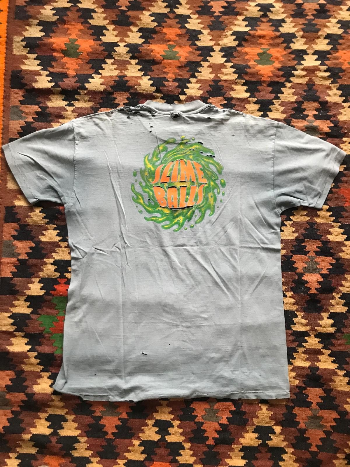 Santa Cruz Skateboards Santa Cruz "Slime Balls" Vtg. Orig. 1980's Stedman Tag Size US XL / EU 56 / 4 - 3 Thumbnail