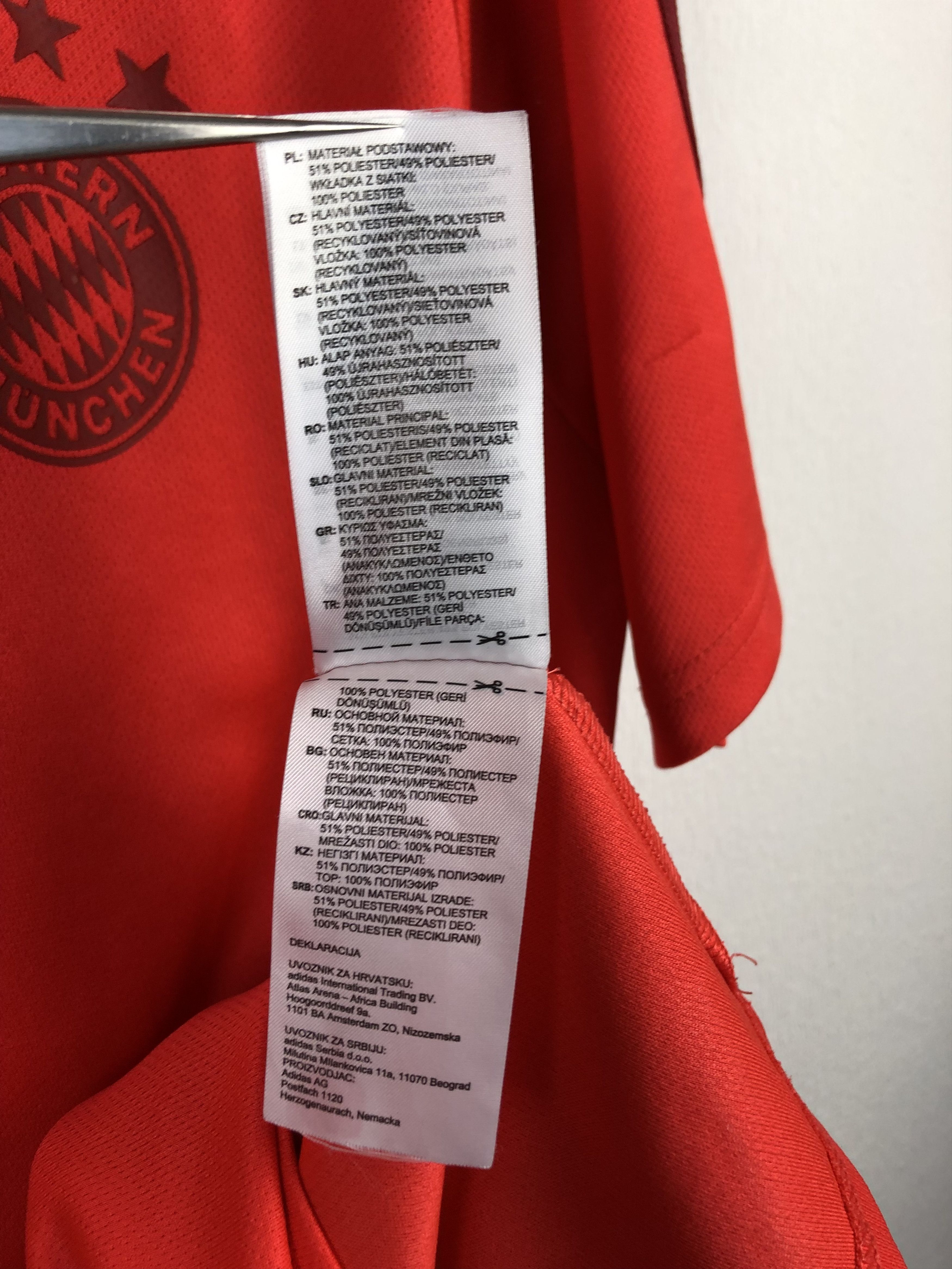 Adidas Bayern Munich Shirt 2019 Soccer Jersey Mens Adidas Trikot Size US M / EU 48-50 / 2 - 14 Thumbnail
