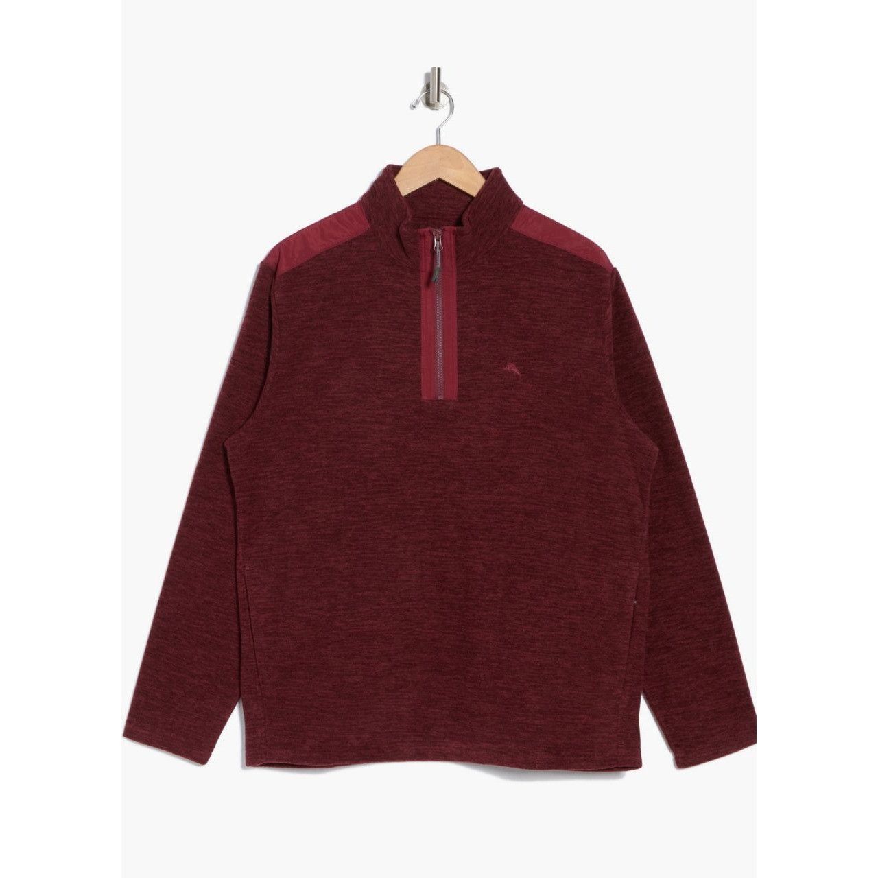 Tommy Bahama Tommy Bahama Mens Wine Half Zip Stand Collar Pockets Knit Pu Size US XL / EU 56 / 4 - 2 Thumbnail