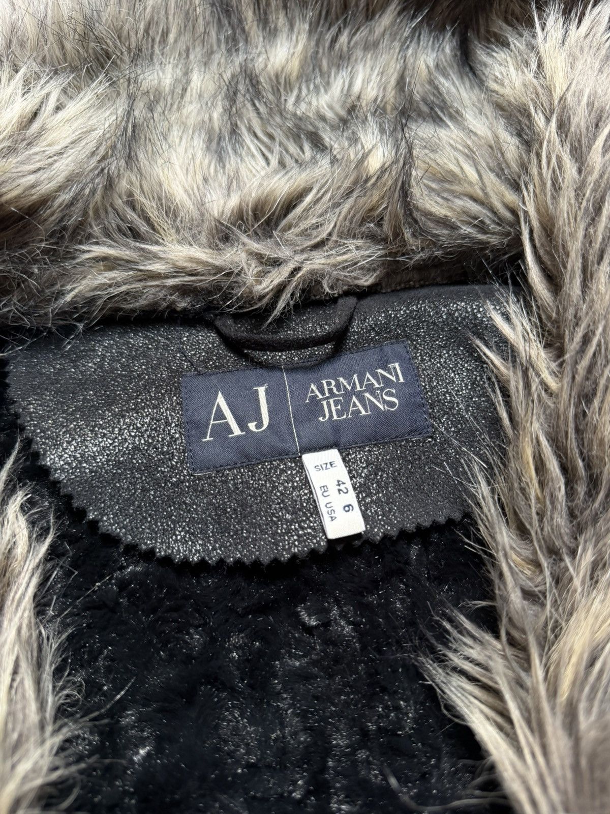 Giorgio Armani Rare! Rick Owens Style Faux Fur Short Jacket Y2K Opium Size M / US 6-8 / IT 42-44 - 7 Thumbnail