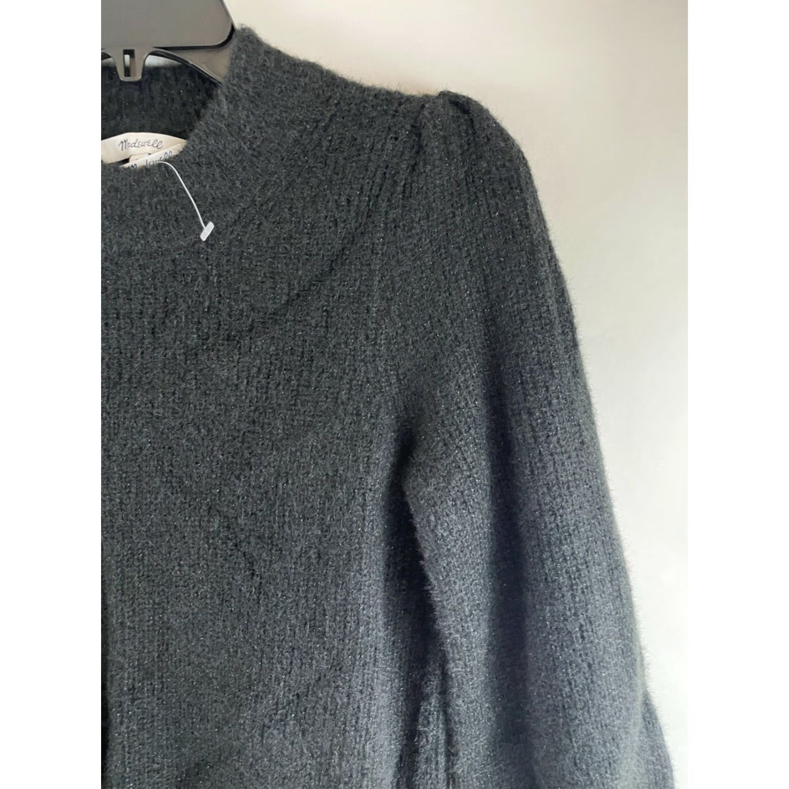 Madewell Madewell Sweater Women's XS Black Metallic Sparkle Pullover Mock Neck NWT Size XS / US 0-2 / IT 36-38 - 3 Thumbnail