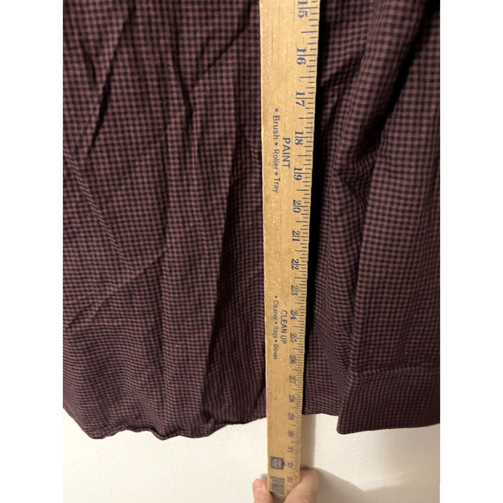 Michael Kors Michael Kors Shirt Mens Medium Maroon Gingham Tailored Fit Long Sleeves Button Up Button-Up Casual Workwear Classic Size US M / EU 48-50 / 2 - 4 Thumbnail