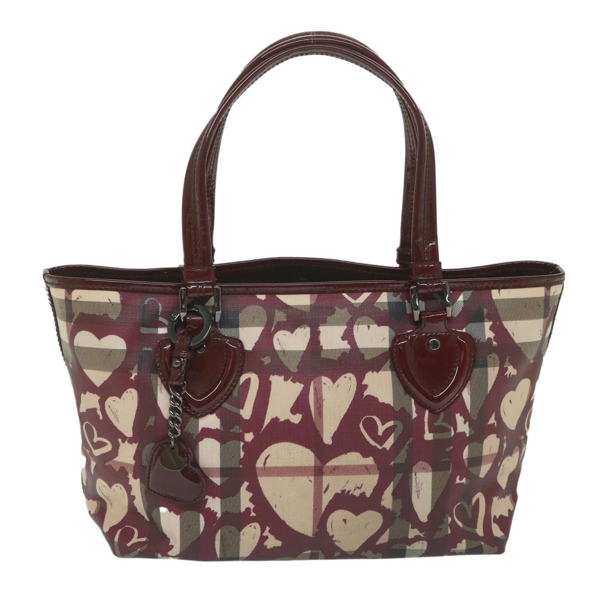 Burberry Burberry Nova Check Tote Bag Pvc Leather Red Size ONE SIZE - 13 Thumbnail
