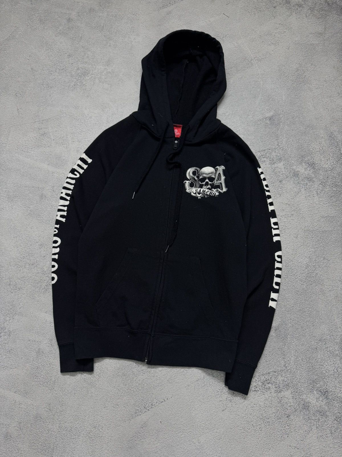 Vintage Vintage Ed Hardy Style Sons of Anarchy Zip Hoodie Size US M / EU 48-50 / 2 - 2 Thumbnail