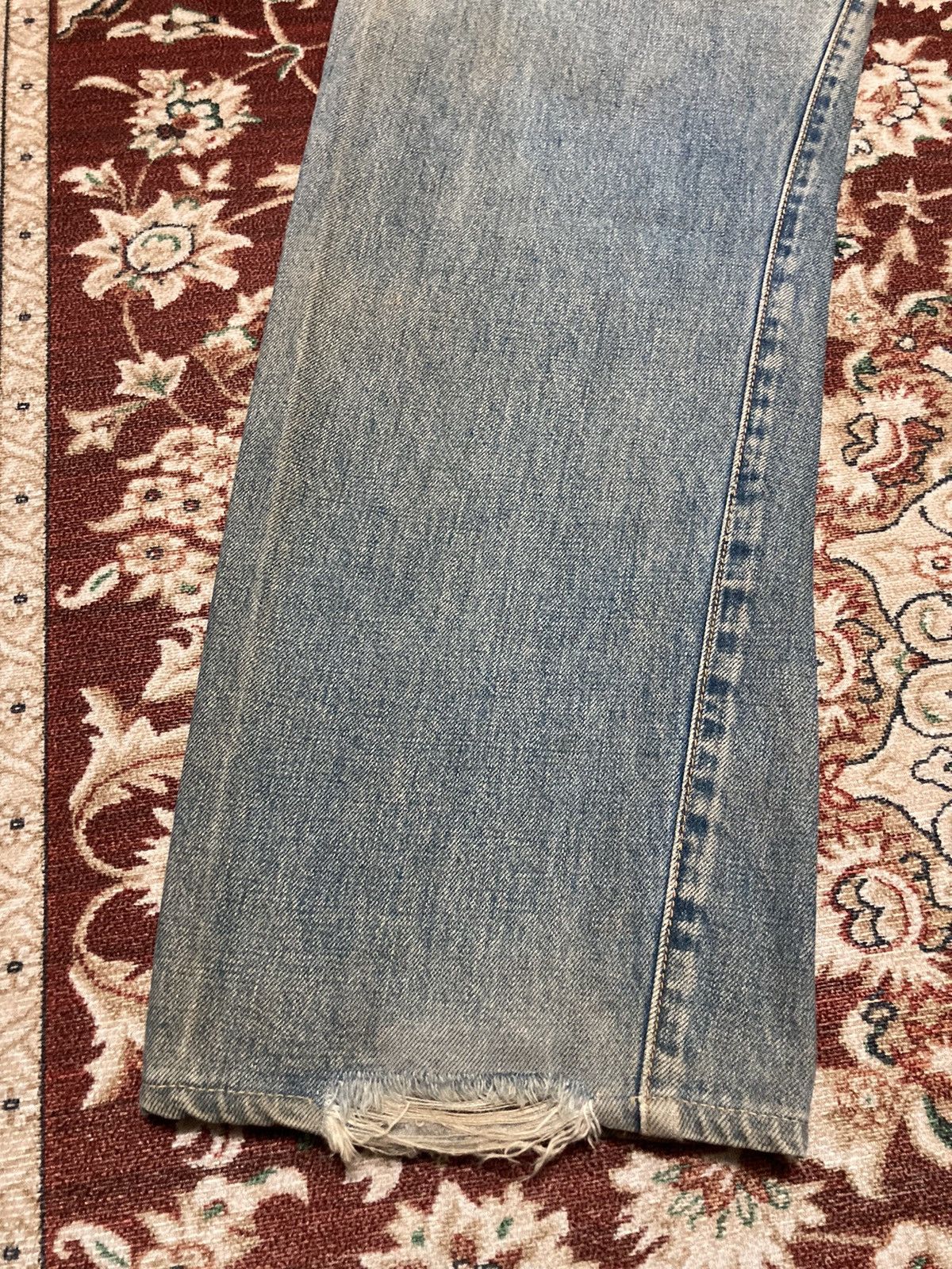 Japanese Brand Vintage Distressed Sewing Chop Jeans Size US 30 / EU 46 - 15 Thumbnail