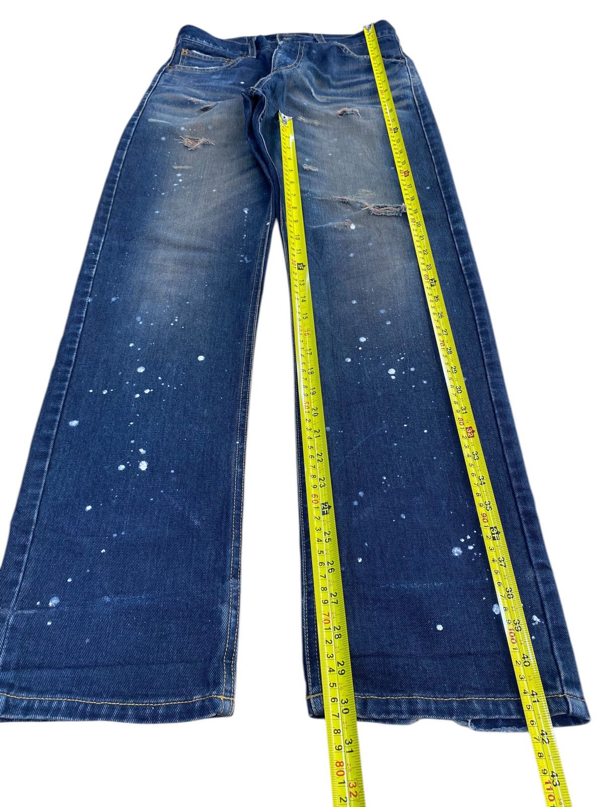 Japanese Brand Japanese Brand Splatter Paint Style Straight Cut Jeans Size US 28 / EU 44 - 7 Thumbnail