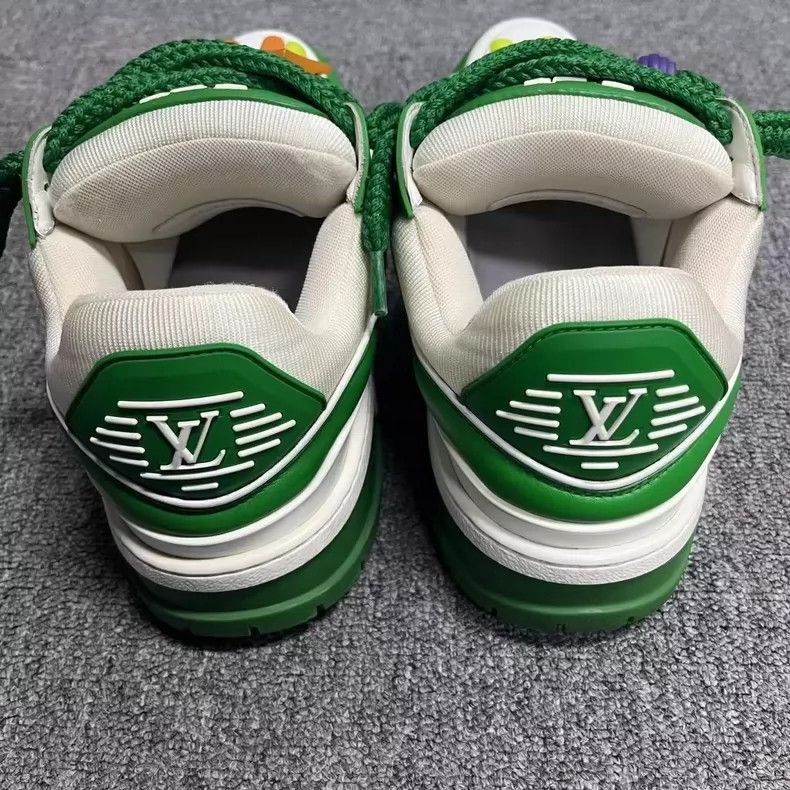 Louis Vuitton Louis Vuitton White Green Fashion Sneakers-2506 Size US 8 / EU 41 - 3 Thumbnail