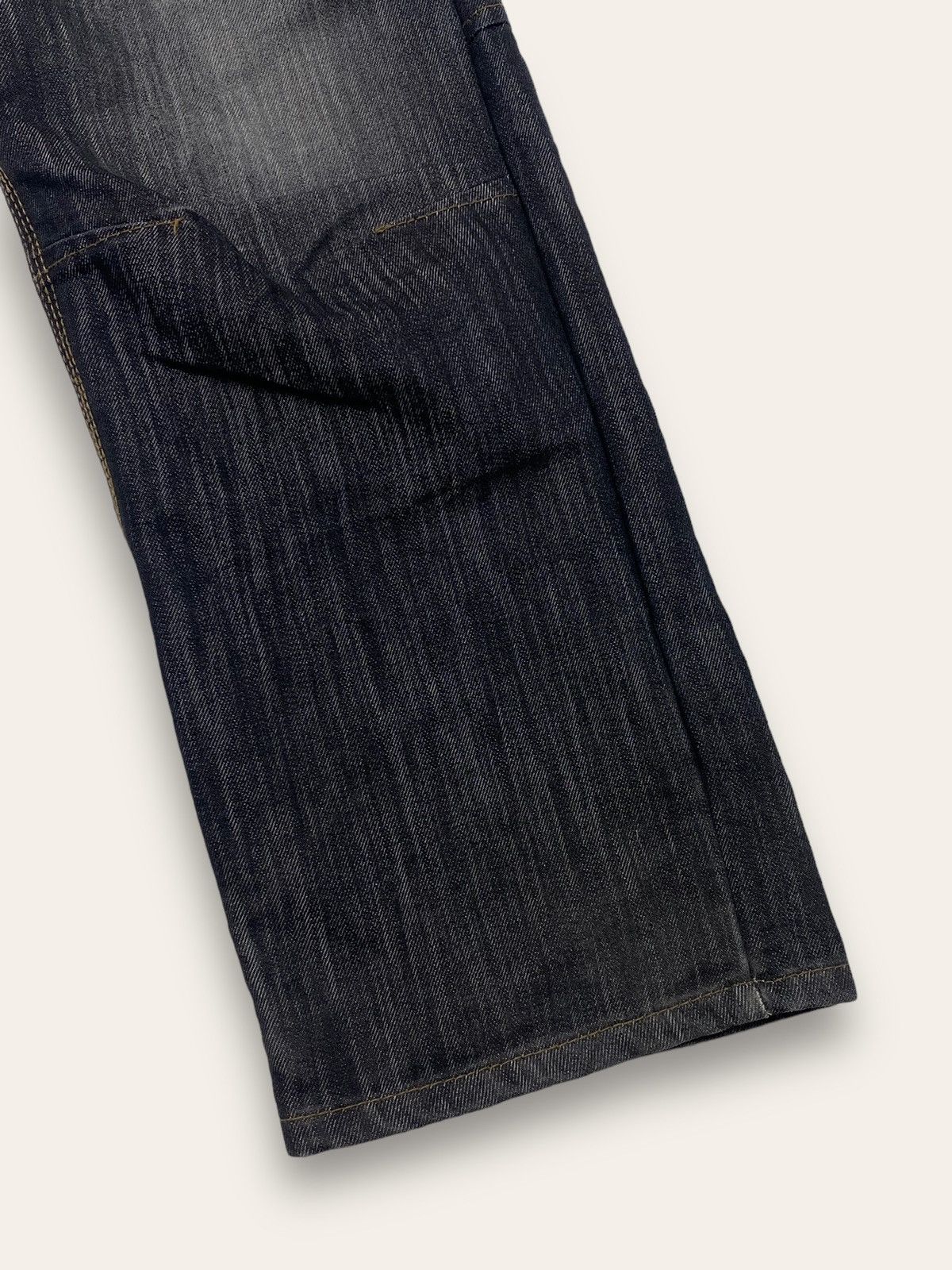 Jean Vintage NO FEAR Cargo Multi Pocket Denim Black Jeans Size US 36 / EU 52 - 2 Thumbnail