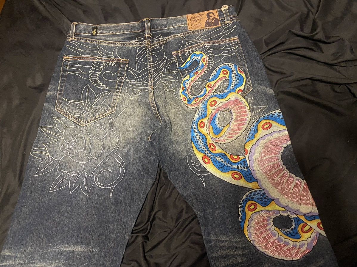 Christian Audigier Rare Christian Audigier snake jeans Size US 36 / EU 52 - 7 Thumbnail