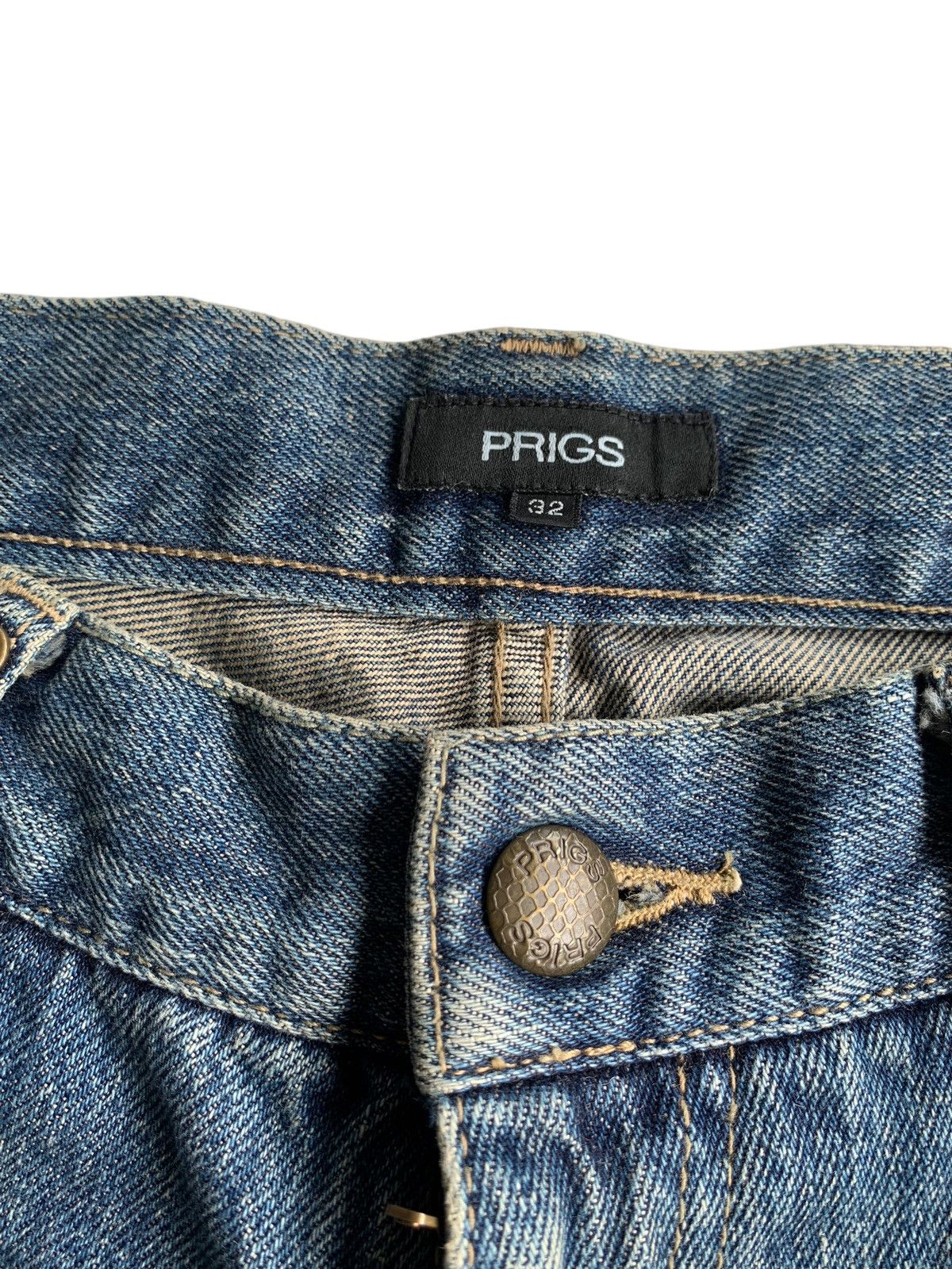 If Six Was Nine × Japanese Brand × Le Grande Bleu (L.G.B.) Punk Style Prigs snake Design Low Rise Distressed Denim☠️☠️ Size US 31 - 13 Thumbnail