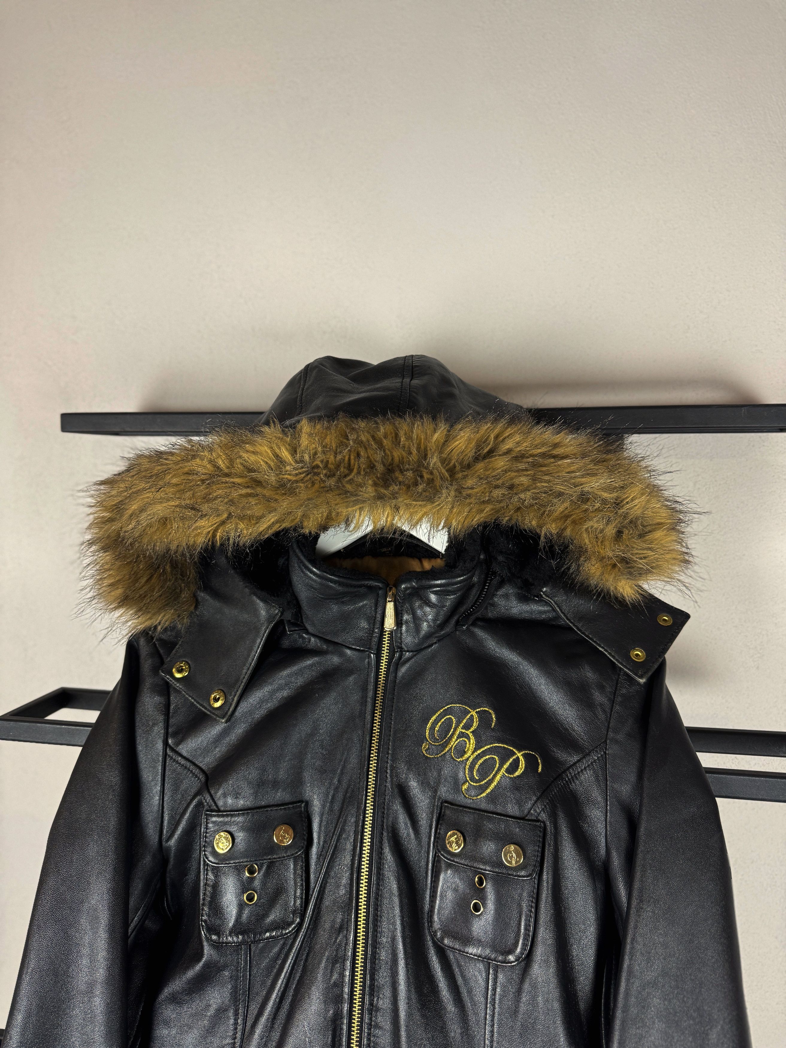 Other Y2K Leather Jacket Fur Hood Utility Vintage Archive Style Size US S / EU 44-46 / 1 - 7 Thumbnail