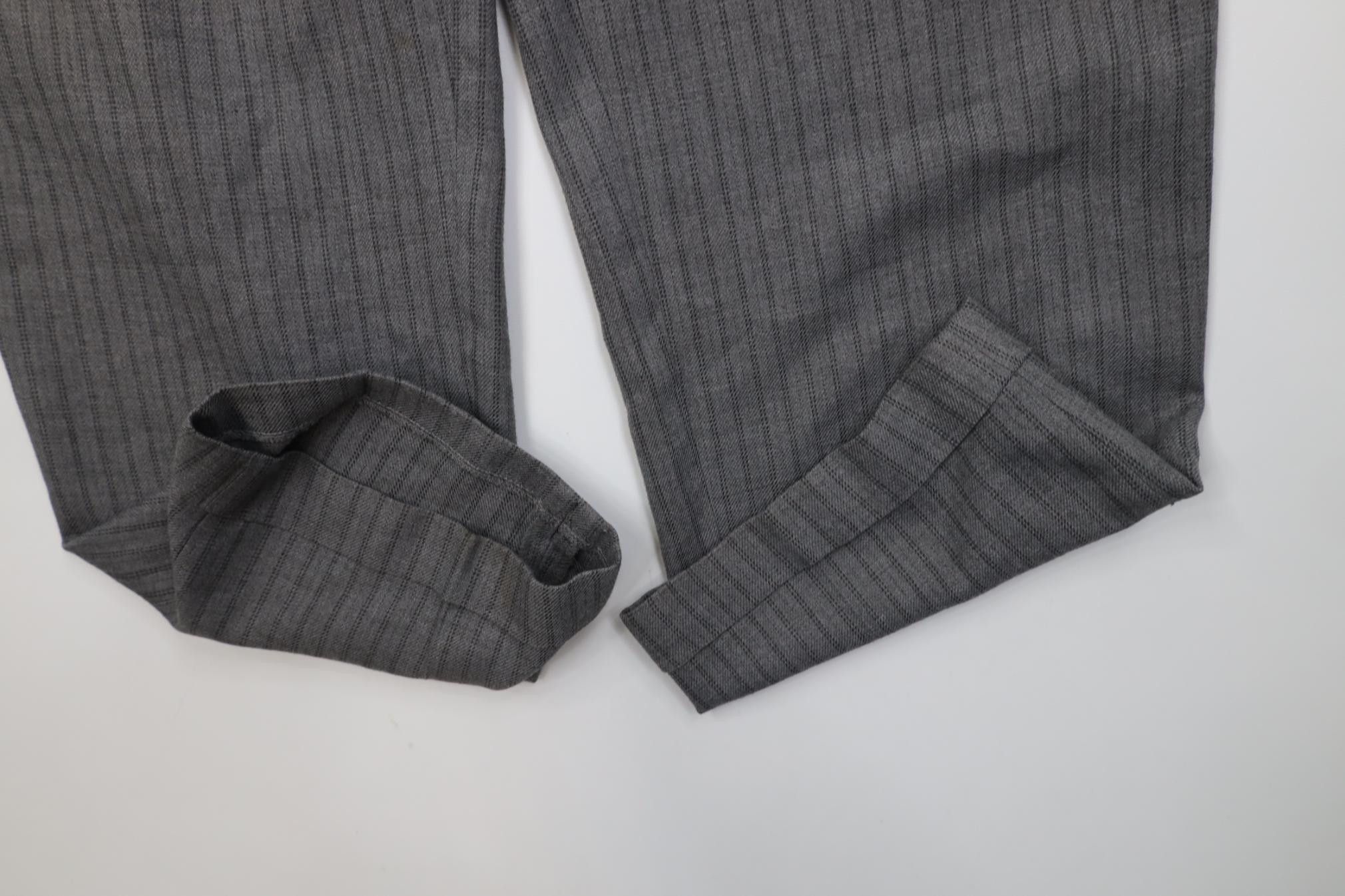 Vintage Vintage 90s Streetwear Gabardine Striped Wide Leg Pants Size US 42 / EU 58 - 5 Thumbnail