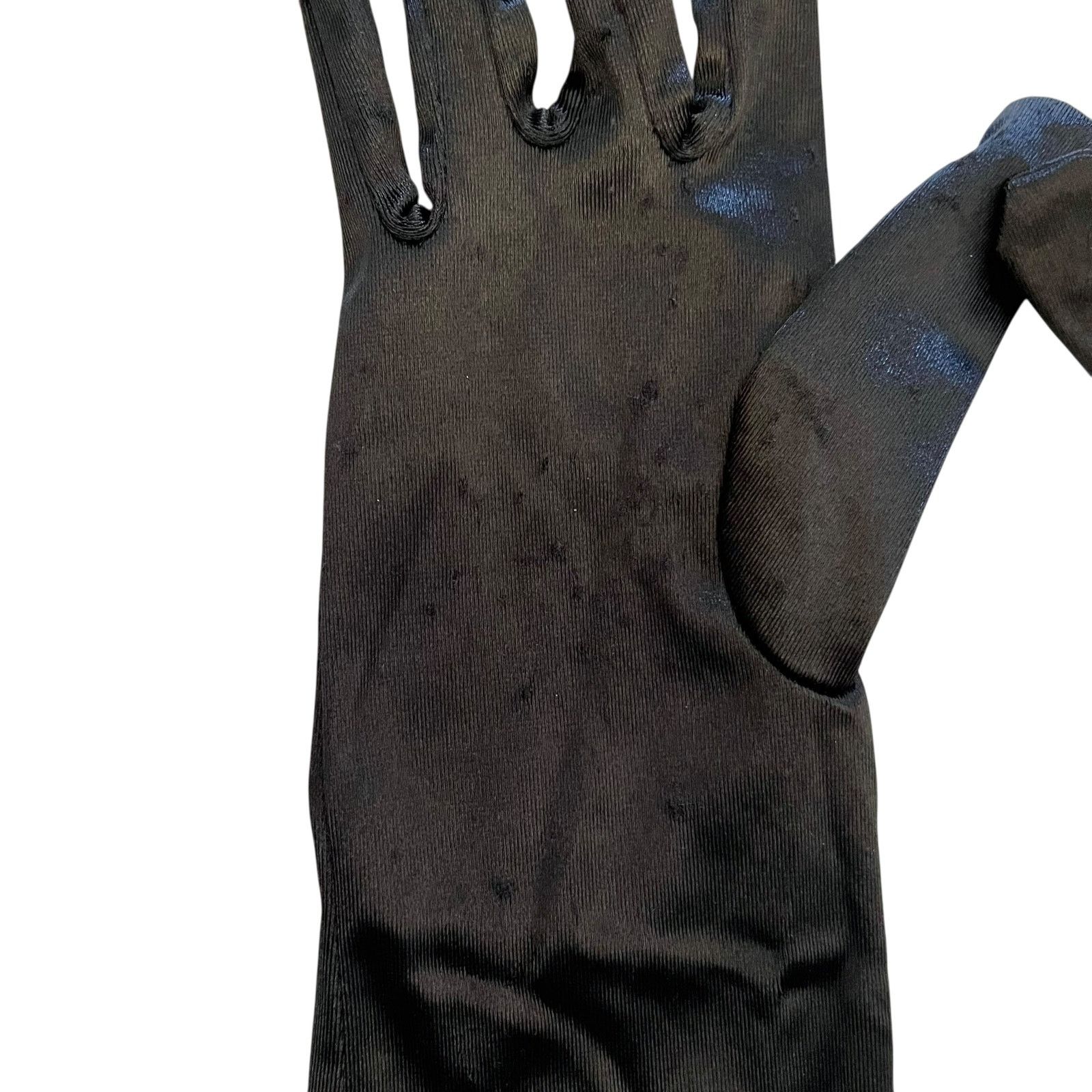 Vintage Vintage Black Satin Long Formal Elbow-Length Evening Gloves Size ONE SIZE - 7 Thumbnail