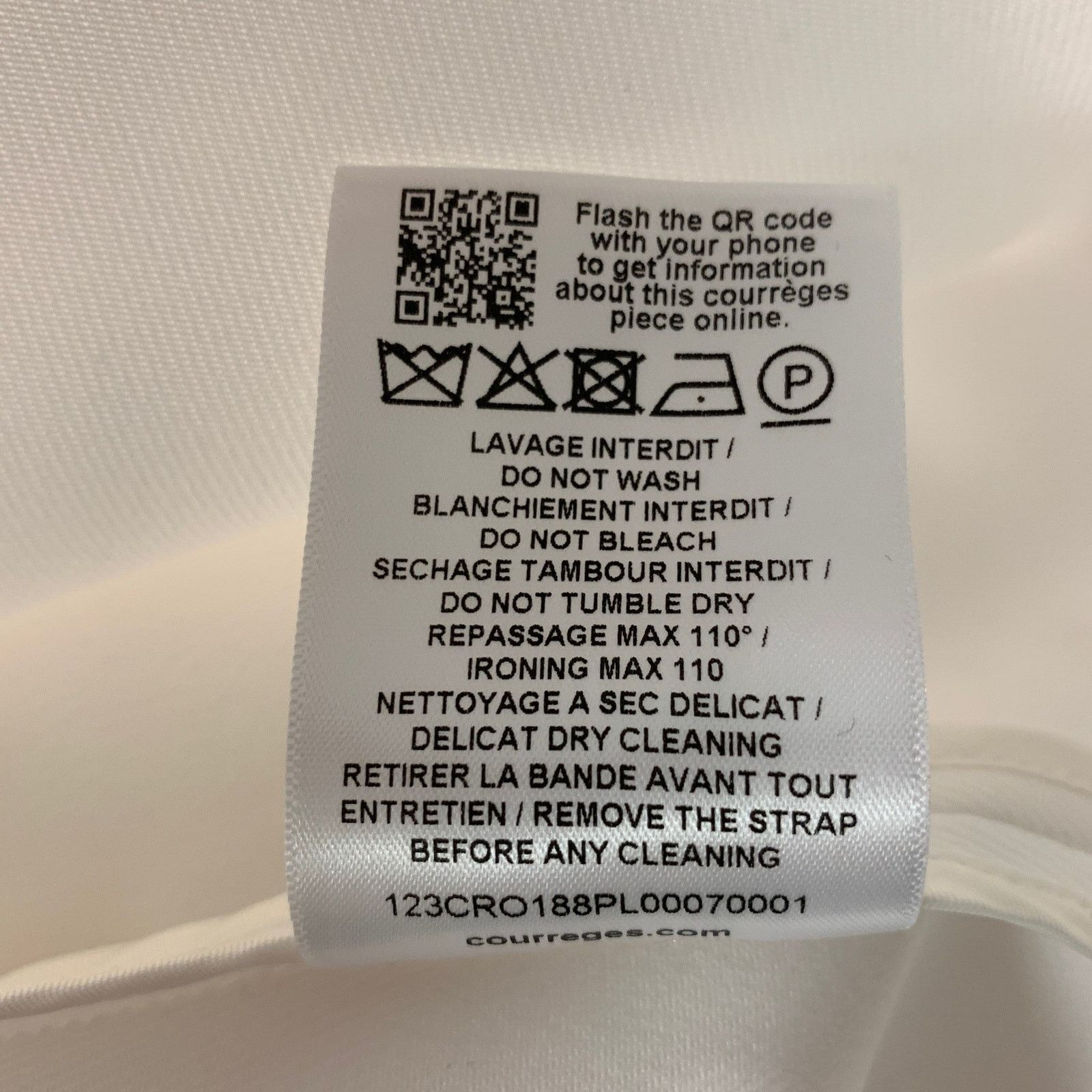 Courreges COURREGES White Polyester Blend Short Sleeve Mini Dress Size XS / US 0-2 / IT 36-38 - 8 Thumbnail