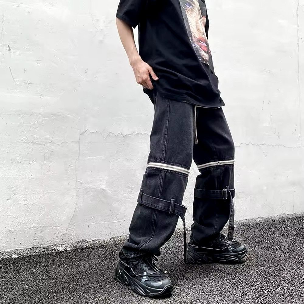 Japanese Brand × Jean Retro Detachable Zipper Wide Leg Design Cargo Pants Size US 30 / EU 46 - 5 Thumbnail