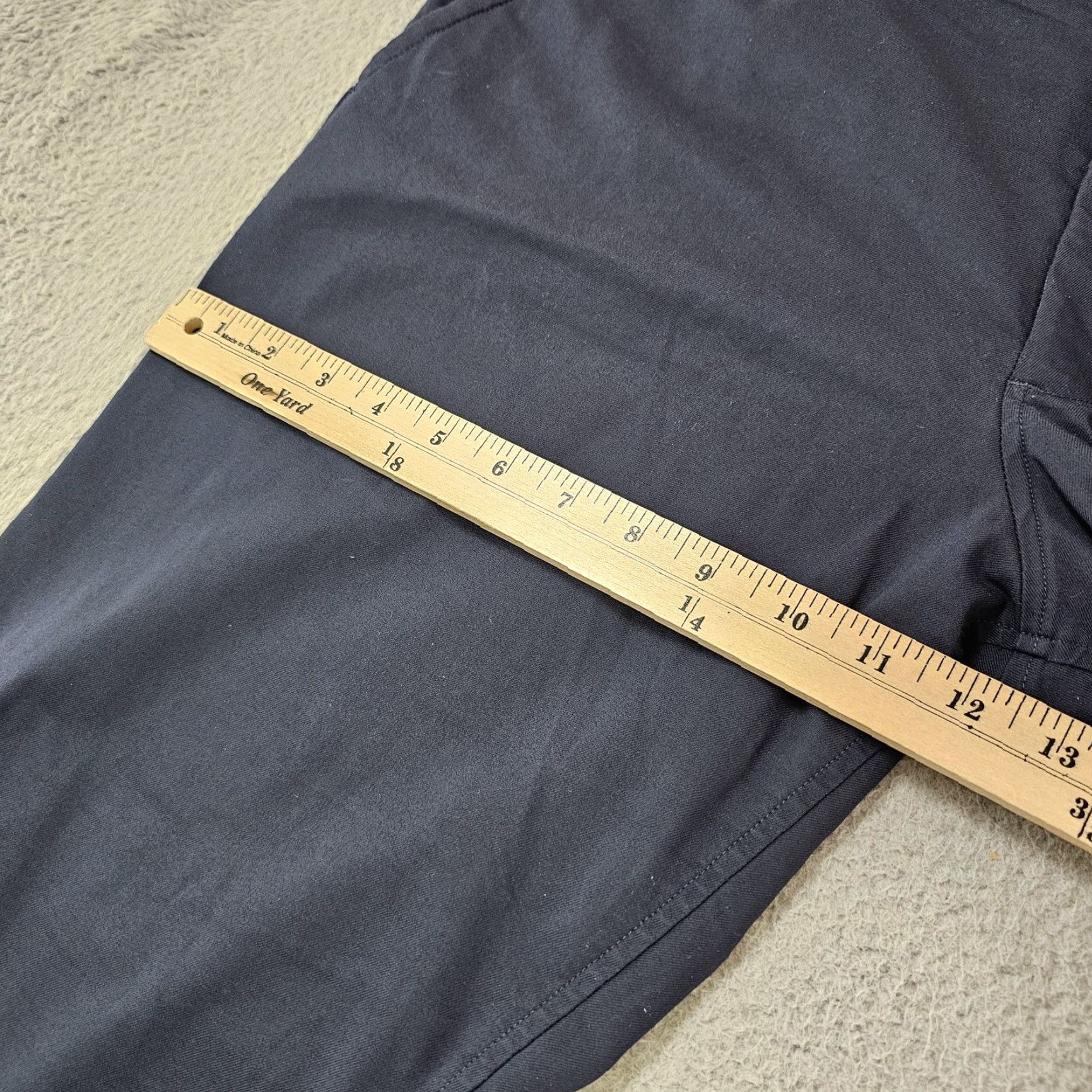 Vintage Kit and Ace Pants Jogger Chino Navy Blue 36 Mens Tapered Zip Pocket Cuffed Pockets Casual Jeans Style Size US 36 / EU 52 - 6 Thumbnail