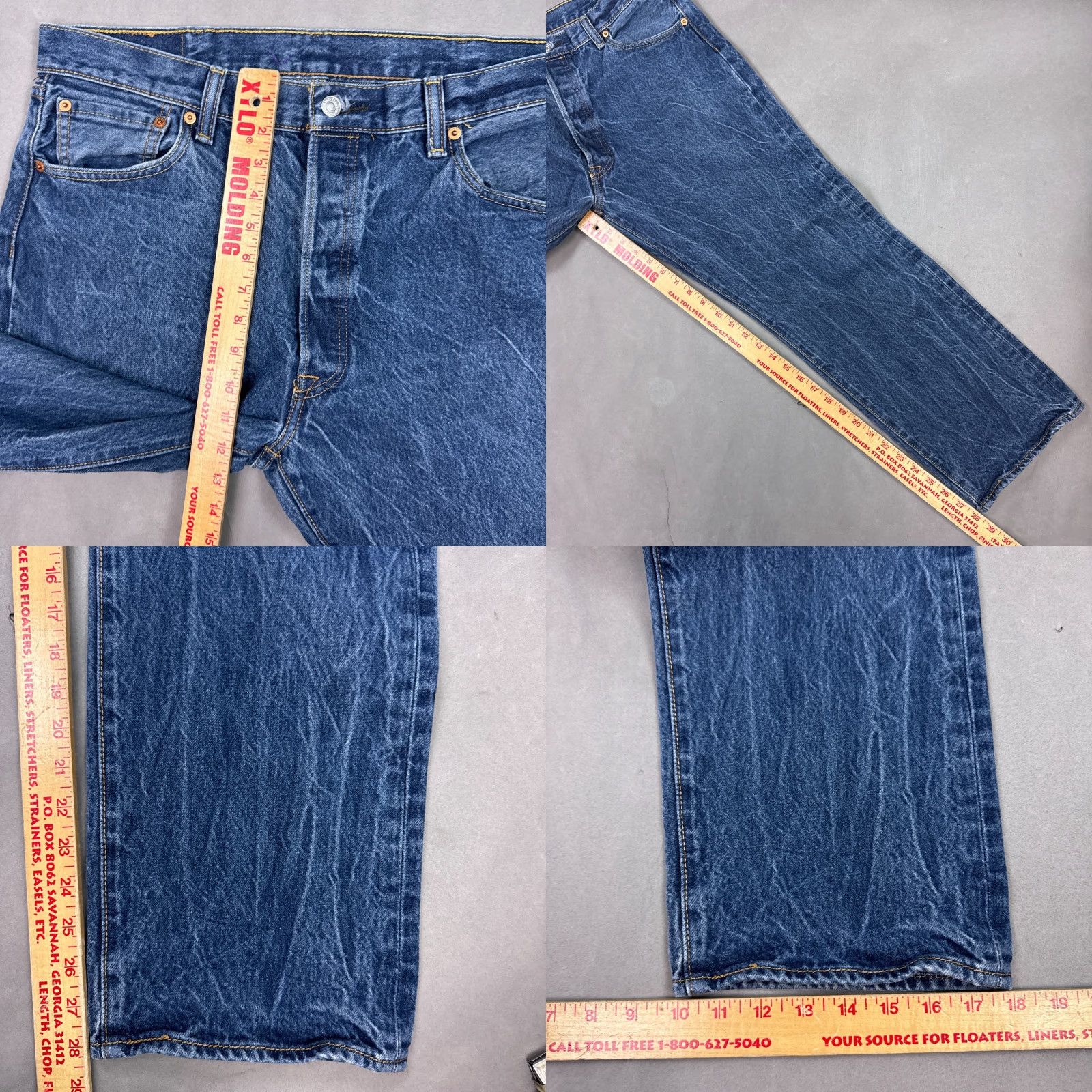 Levi's Levi's 501 Jeans Mens 36x28 Blue Denim Button Fly Straight Pockets Vintage No (Tag38x30) Size US 38 / EU 54 - 10 Thumbnail