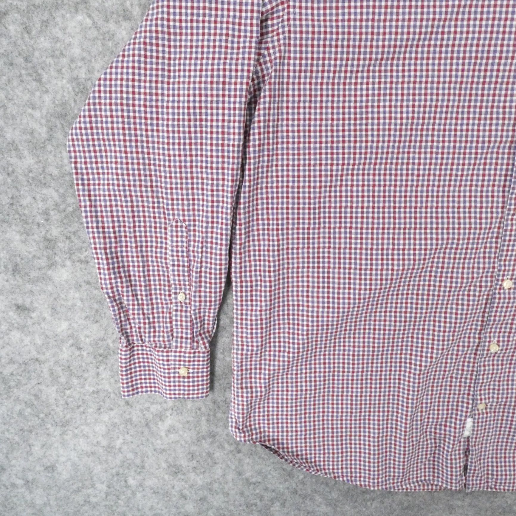 Peter Millar Peter Millar Shirt Mens XL Long Sleeve Button-Up Plaid Blue Red Size US XL / EU 56 / 4 - 4 Thumbnail