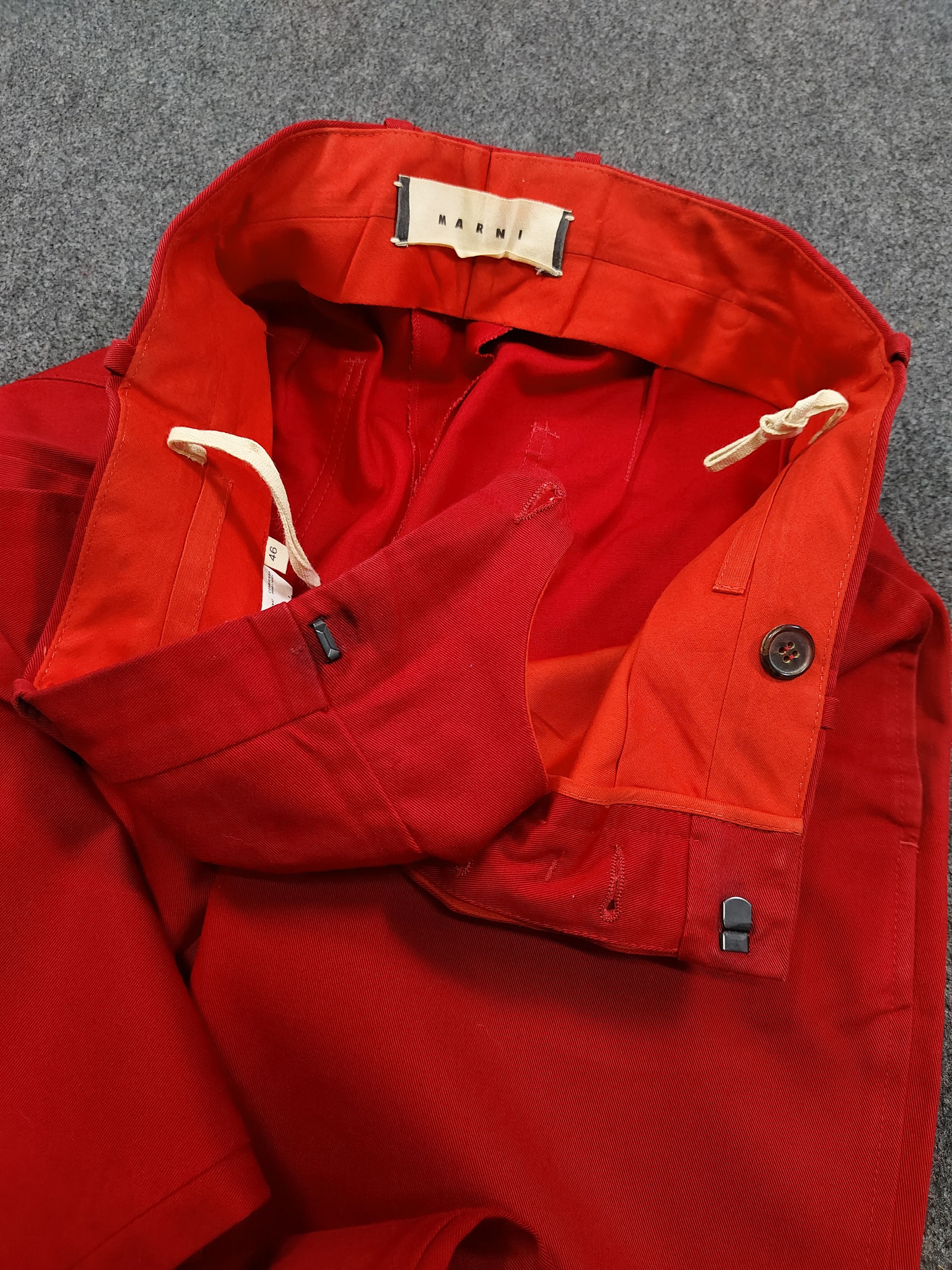 Marni Marni- Minimalism Blood Red Tailored Trousers Size US 31 - 6 Thumbnail